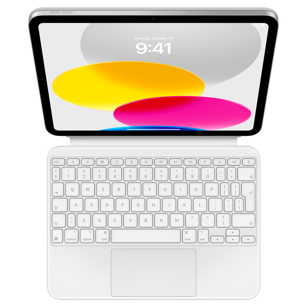 Apple Magic Keyboard Folio für iPad 10.9" (10. Gen.) / iPad 11" (A16), Weiß, Smart Connector, Englisch International