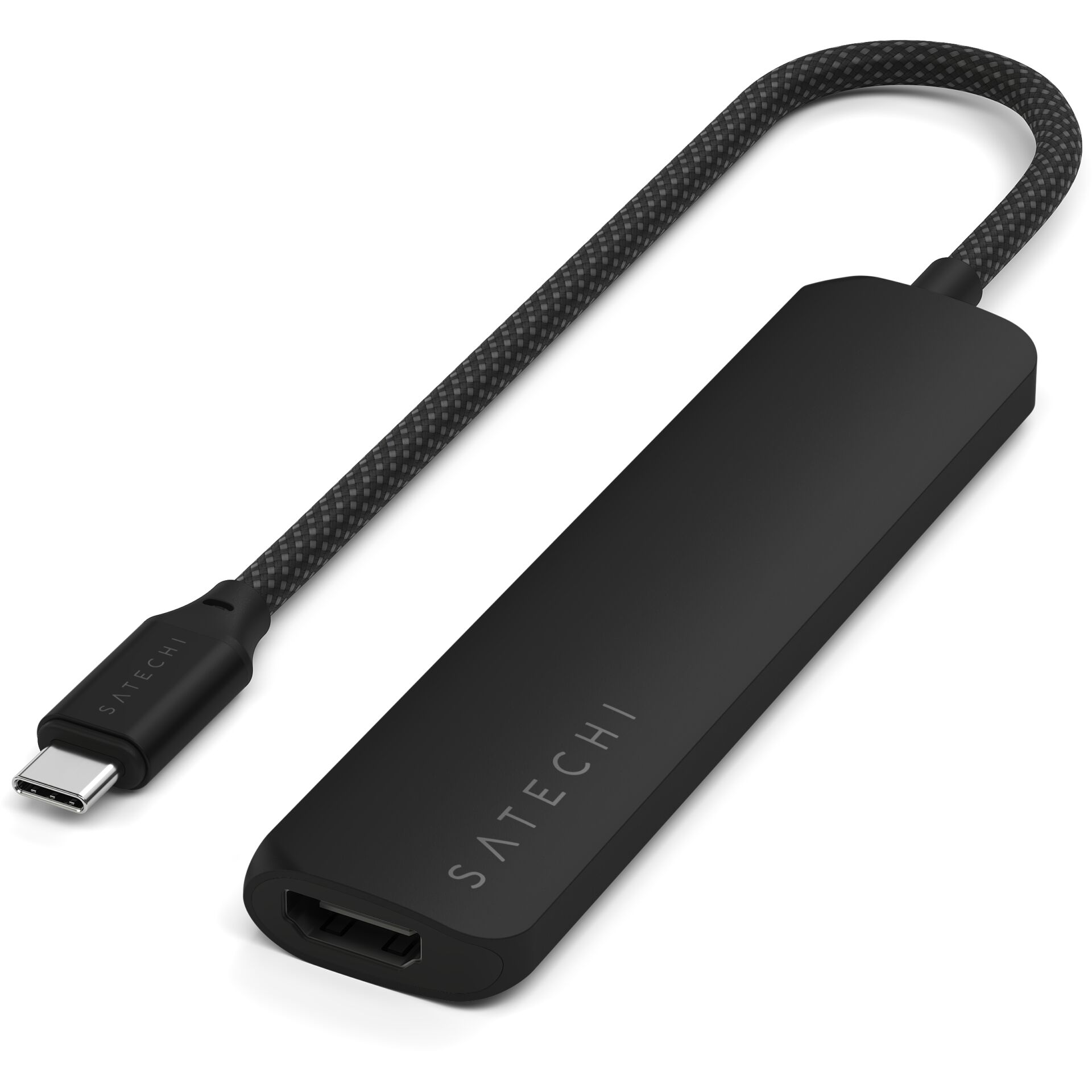 Satechi USB-C Slim Multi-Port Hub (6 in 1), Schwarz