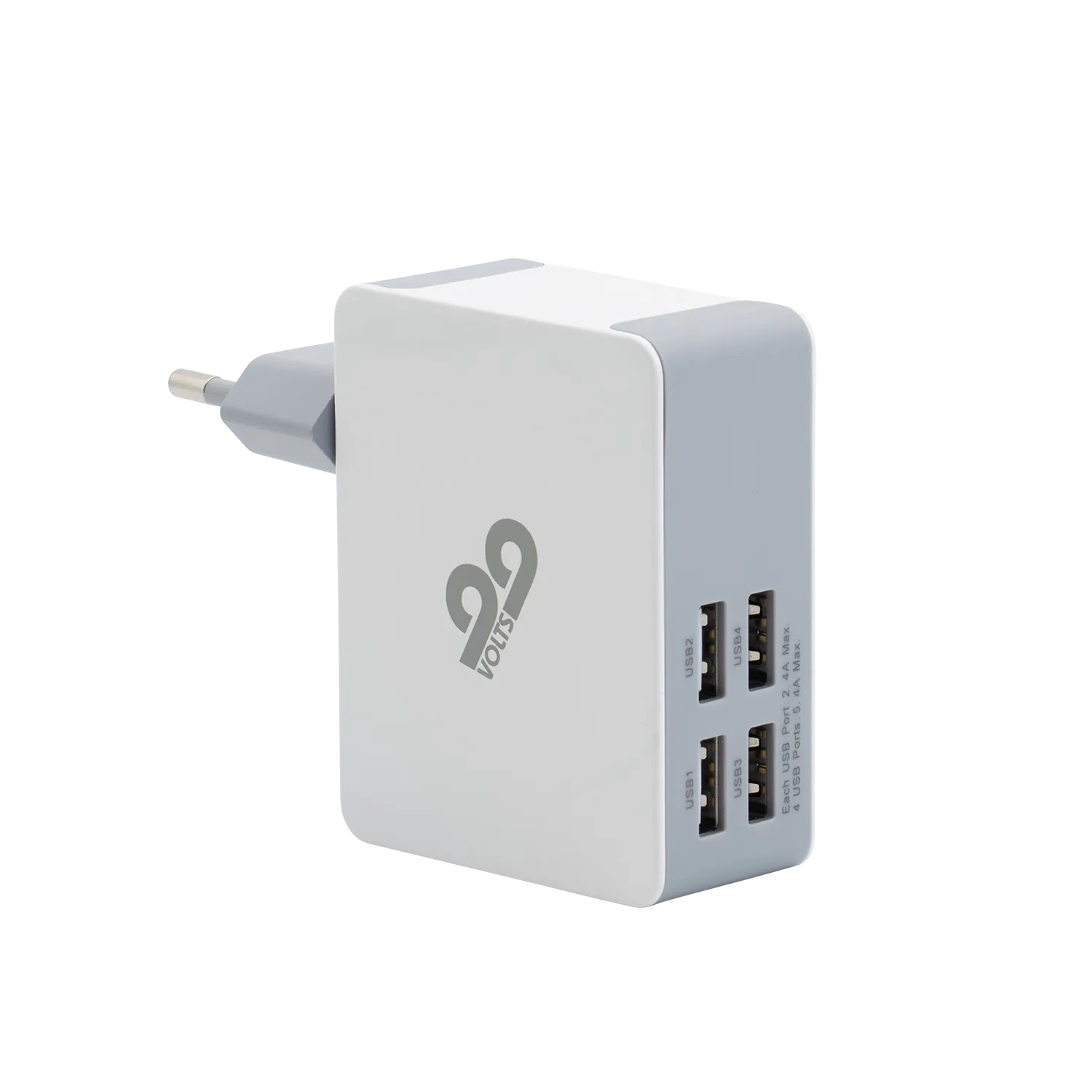 99VOLTS USB-A Power Adapter (4 in 1), Weiß, 48W