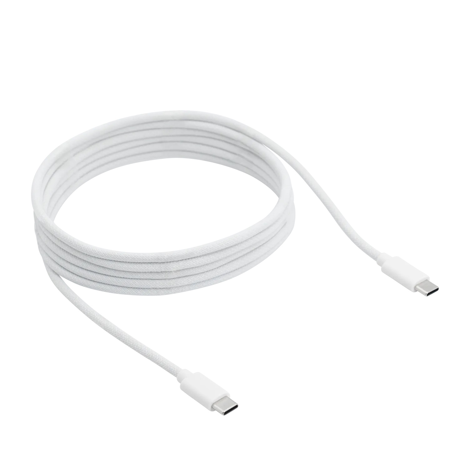99VOLTS USB-C auf USB-C Kabel geflochten, Weiß, 2m, 60W