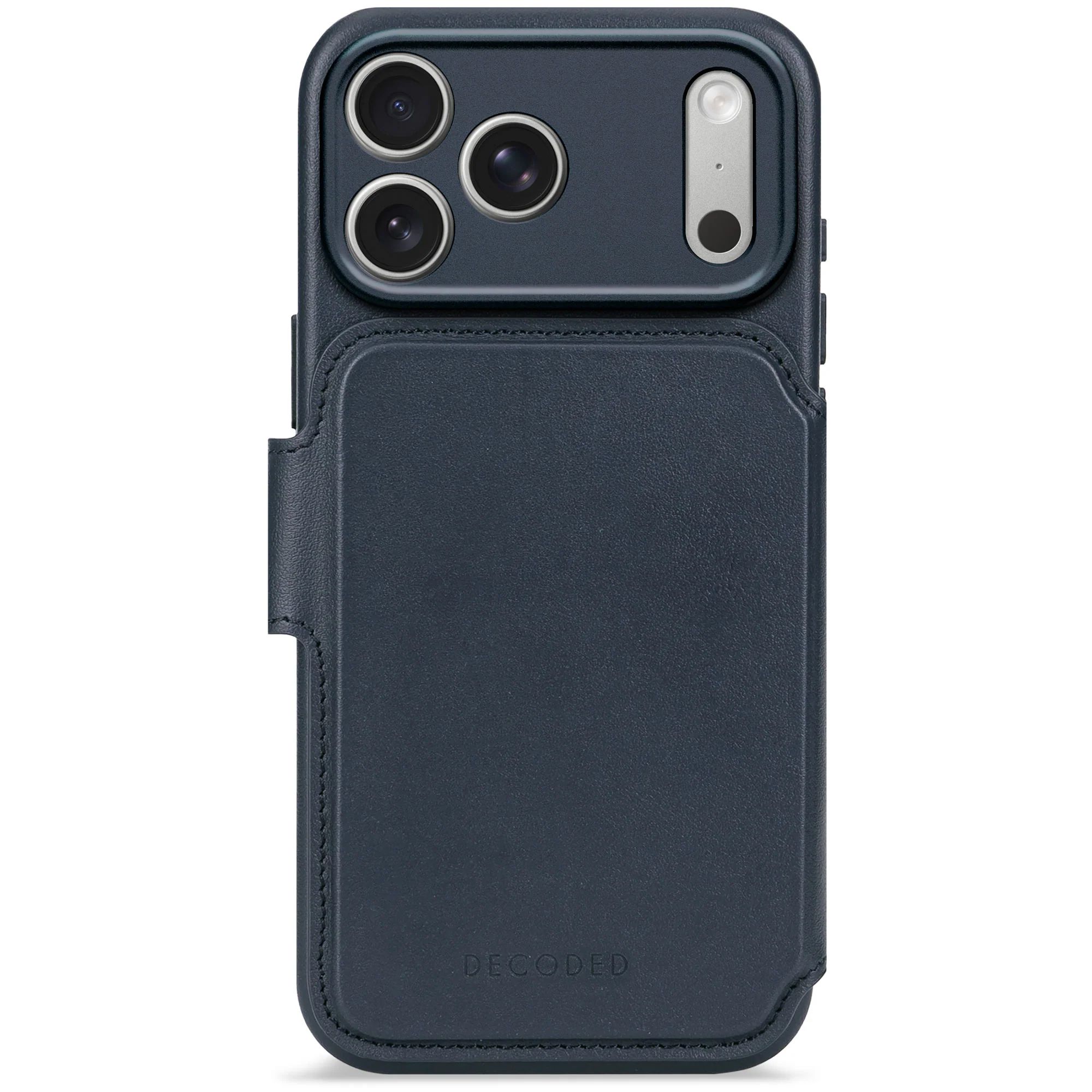 Decoded Detachable Wallet mit MagSafe für iPhone 17 Pro, Navy, Leder