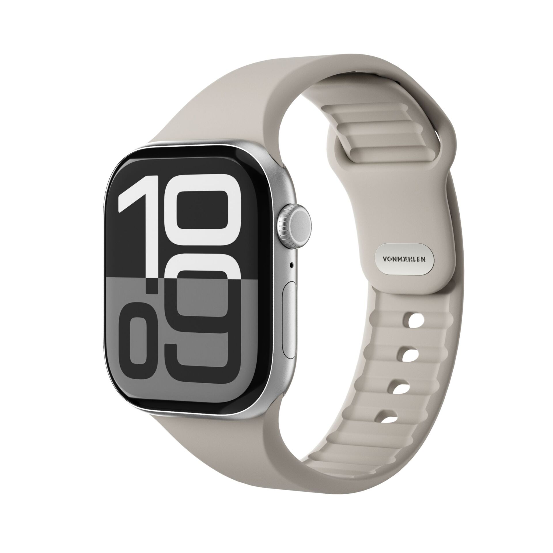 Vonmählen Classic Band für Apple Watch, Cream, 38/40/41/42mm (Series 10/11), Silikon