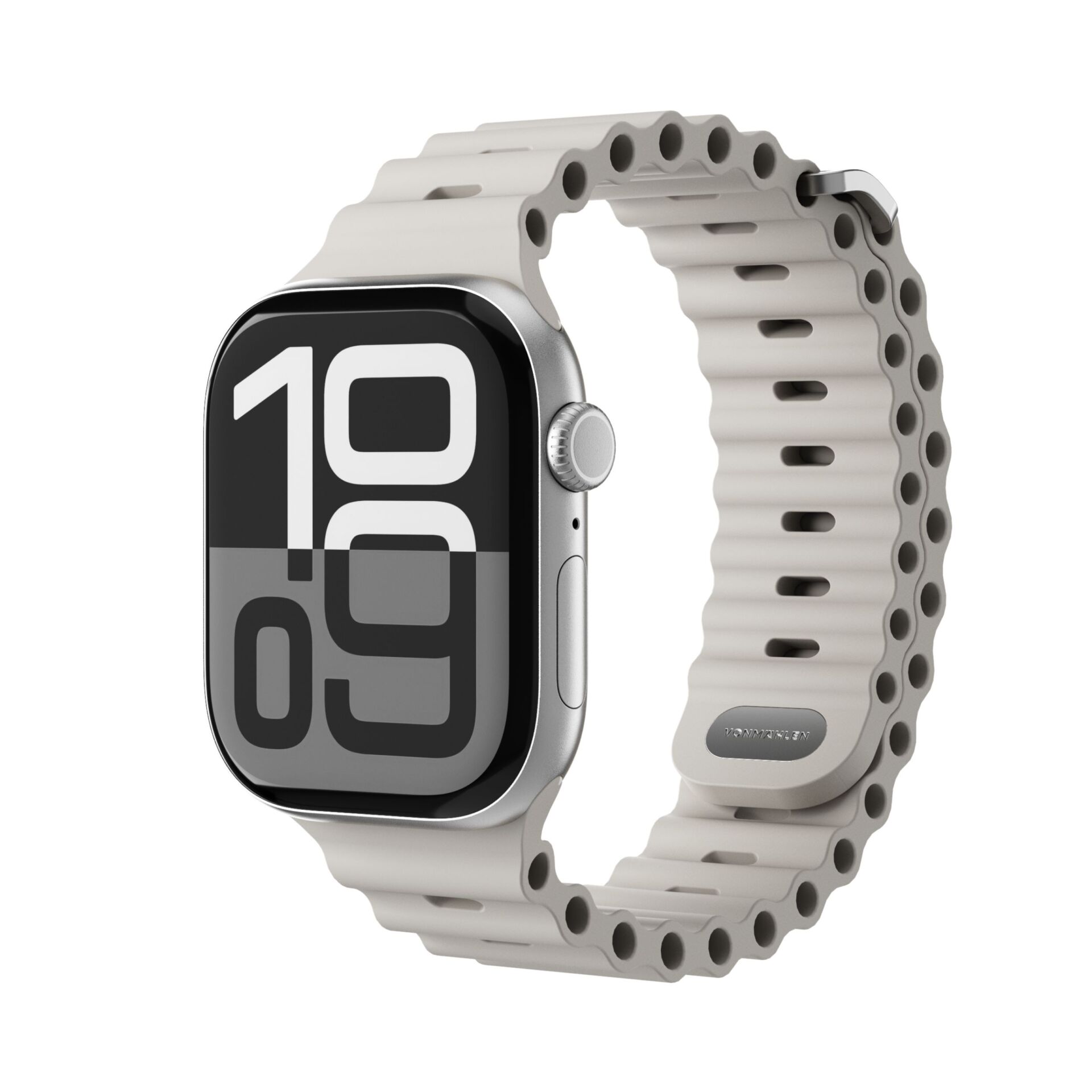 Vonmählen Wave Band für Apple Watch , Cream, 42 (Series 1/2/3)/44/45/46/49mm