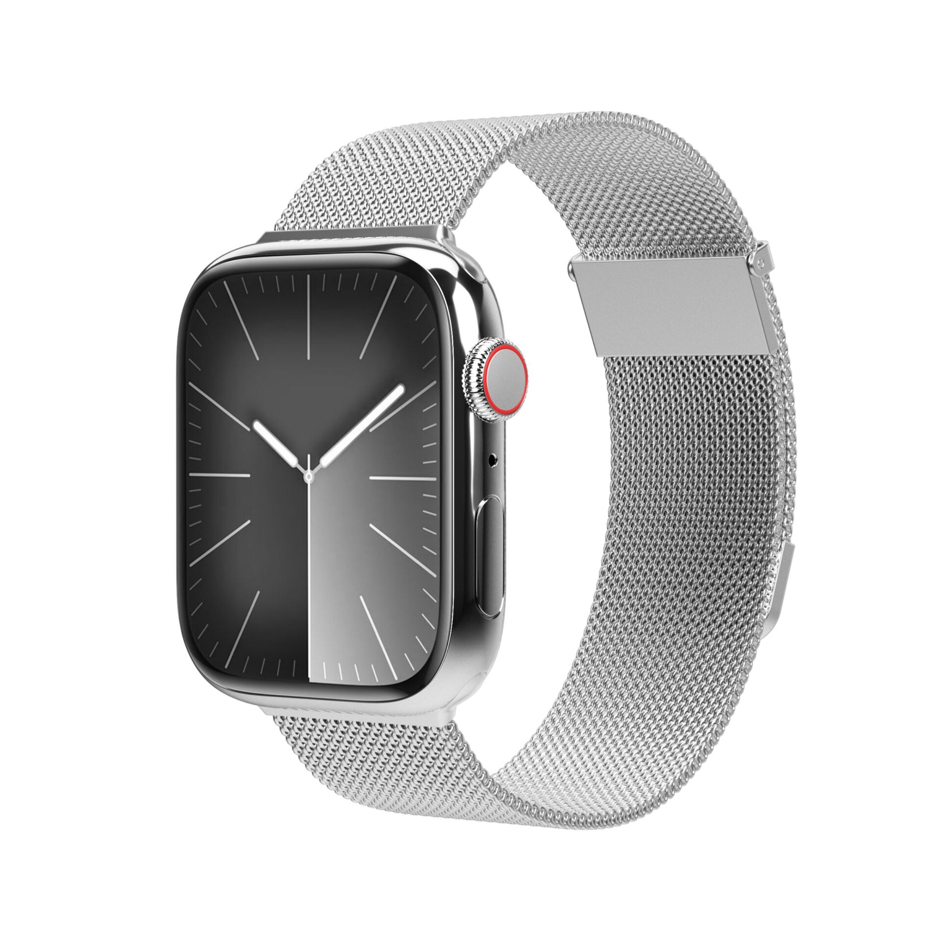 Vonmählen Milanese Loop 2 für Apple Watch, Silber, 42 (Series 1/2/3)/44/45/46/49mm