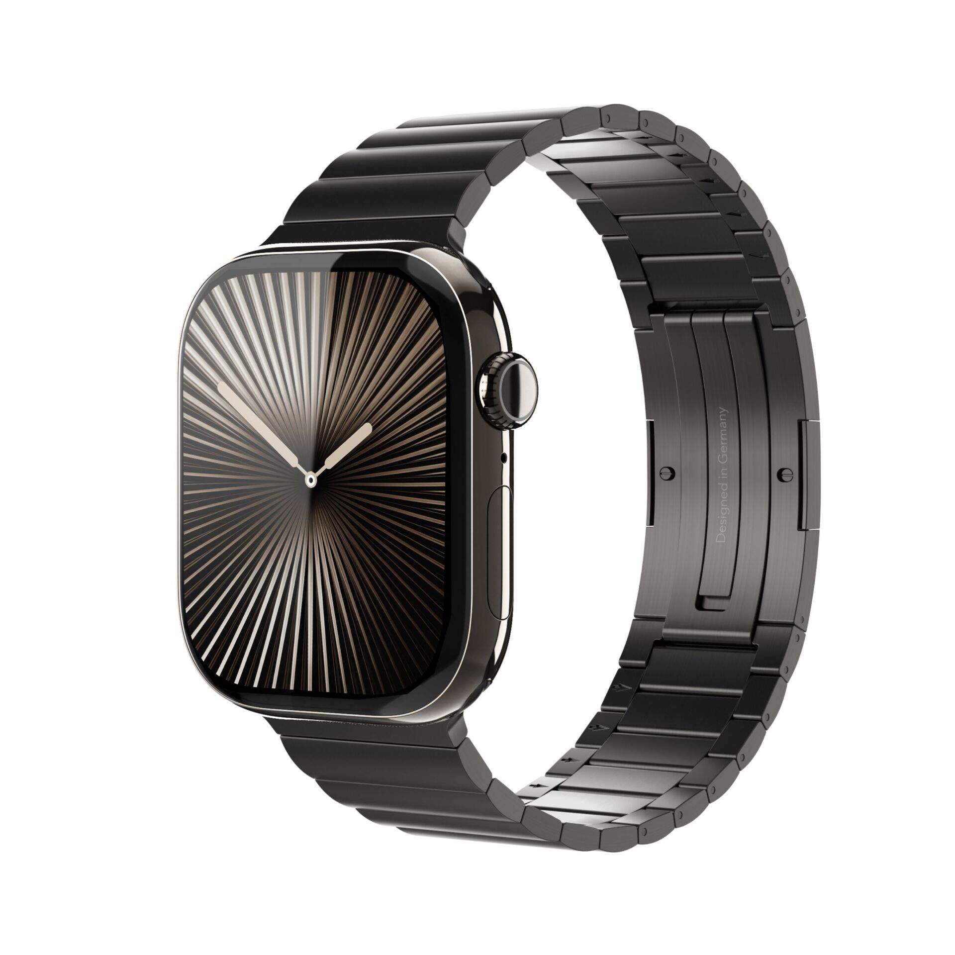 Vonmählen Link Bracelet Pro Edelstahl für Apple Watch, Granitgrau, 42 (Series 1/2/3)/44/45/46/49mm, Edelstahl