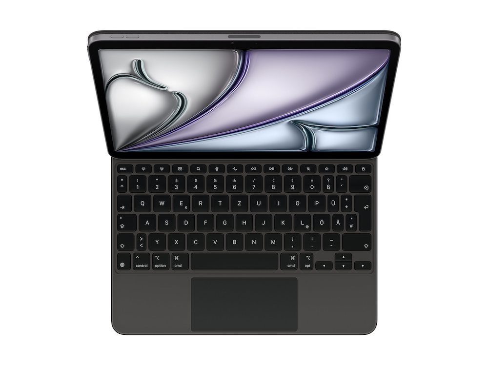 Magic Keyboard für iPad Air 11" (M3), Schwarz, Smart Connector, Deutsch