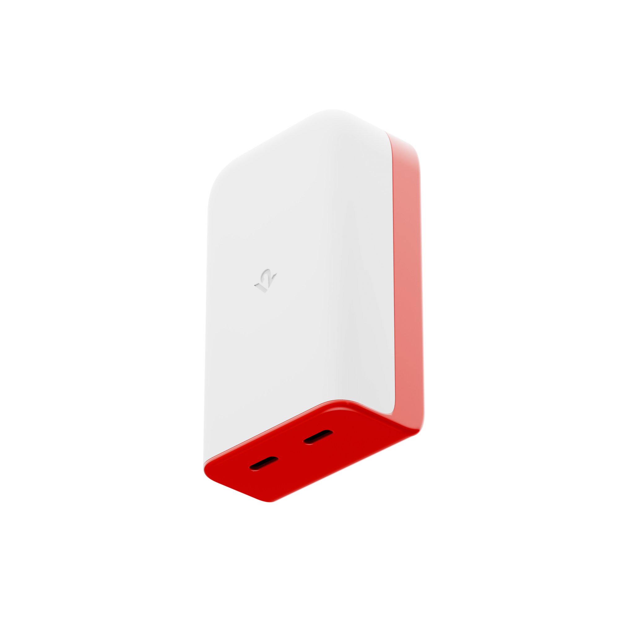Twelve South PlugBug Power Adapter mit Apple Find My, Weiß/Rot, USB-C, 50W