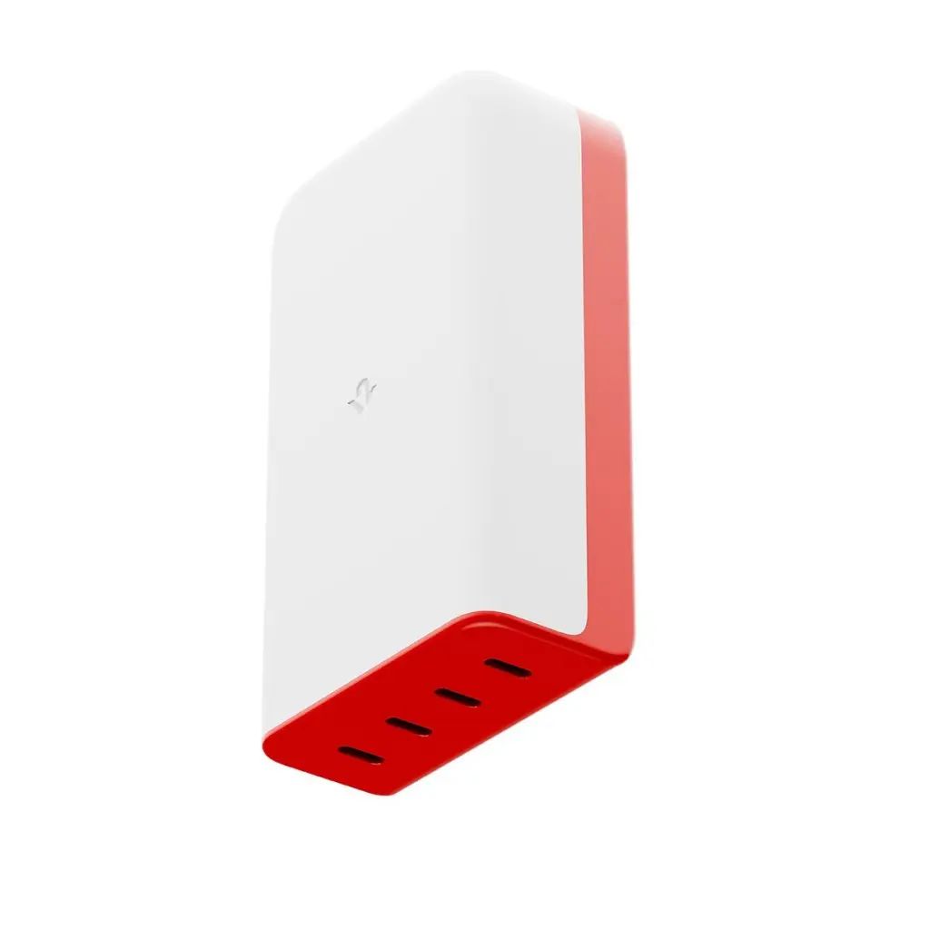 Twelve South PlugBug Power Adapter mit Apple Find My, Weiß/Rot, USB-C, 120W