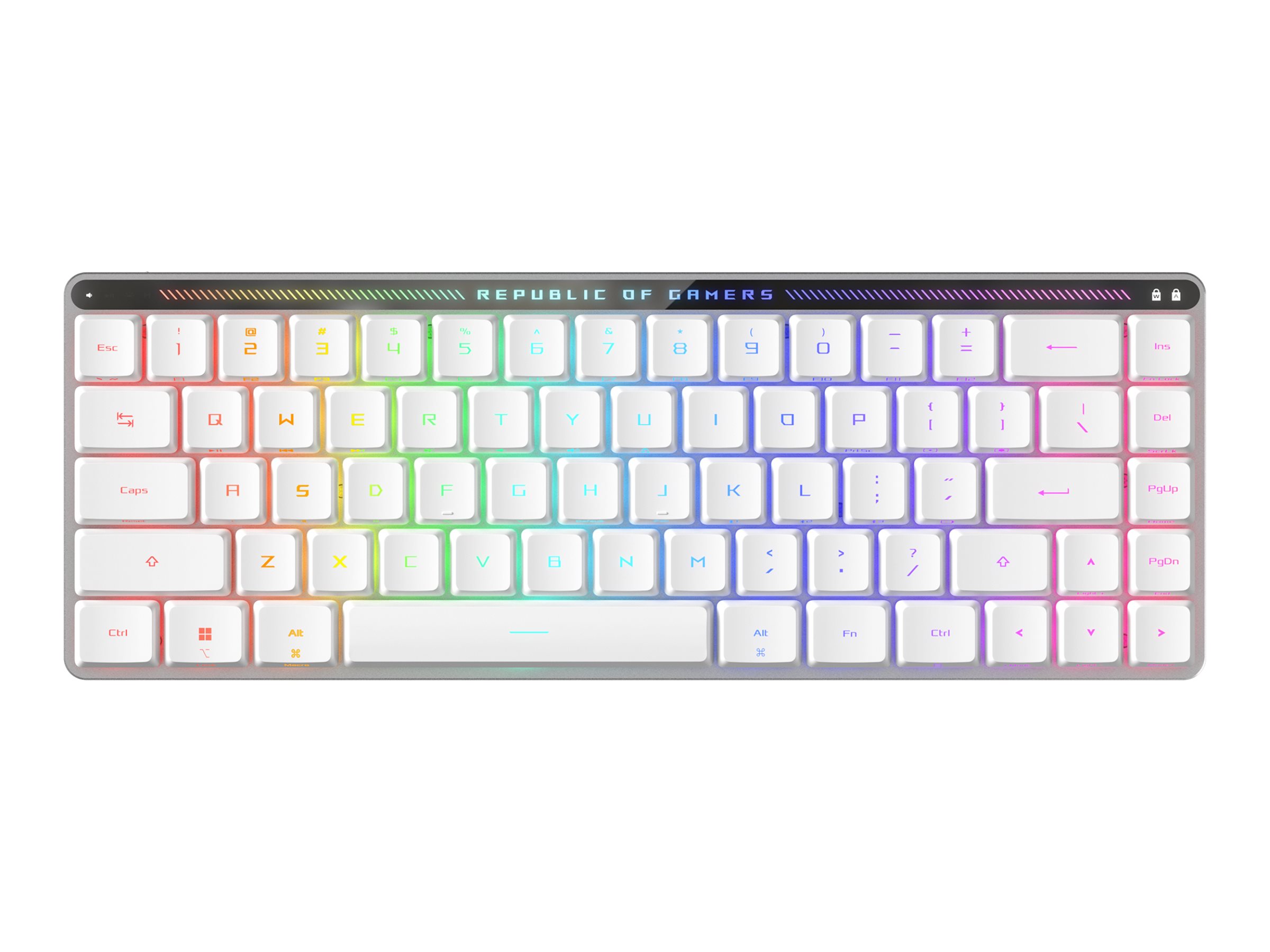 ASUS ROG Falchion RX Gaming Tastatur, Weiß, Bluetooth, Deutsch