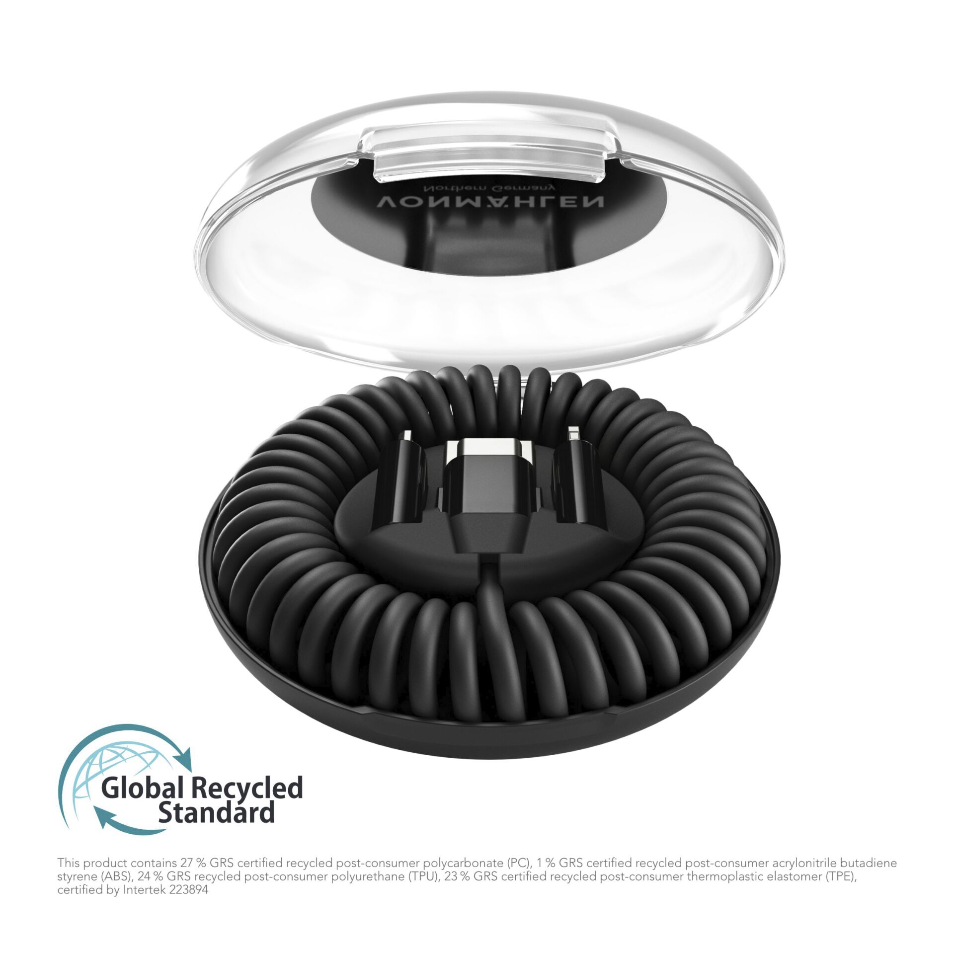 Vonmählen Allroundo Eco USB-C Kabel (6 in 1), Schwarz, 0,9m, 60W