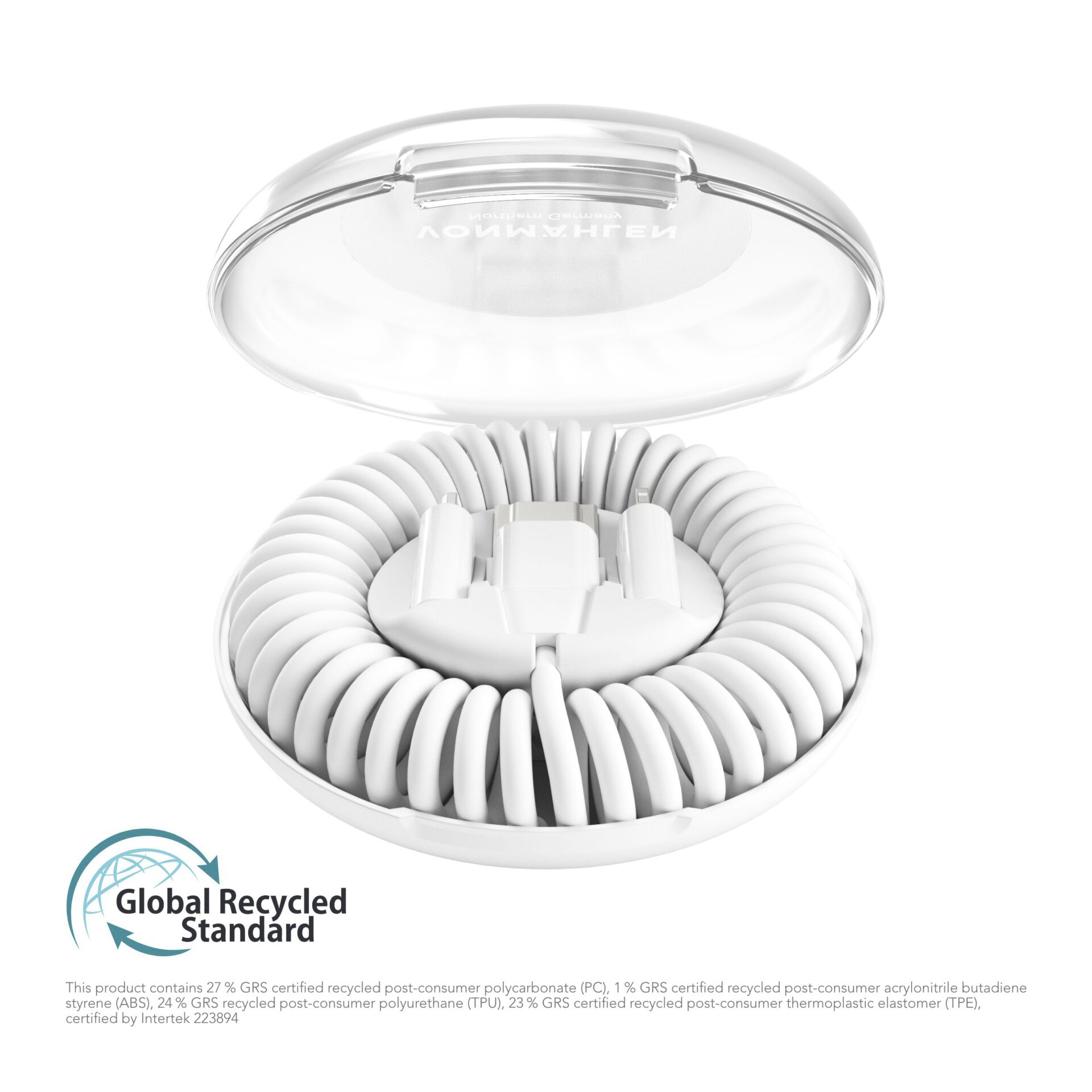 Vonmählen Allroundo Eco USB-C Kabel (6 in 1), Weiß, 0,9m, 60W