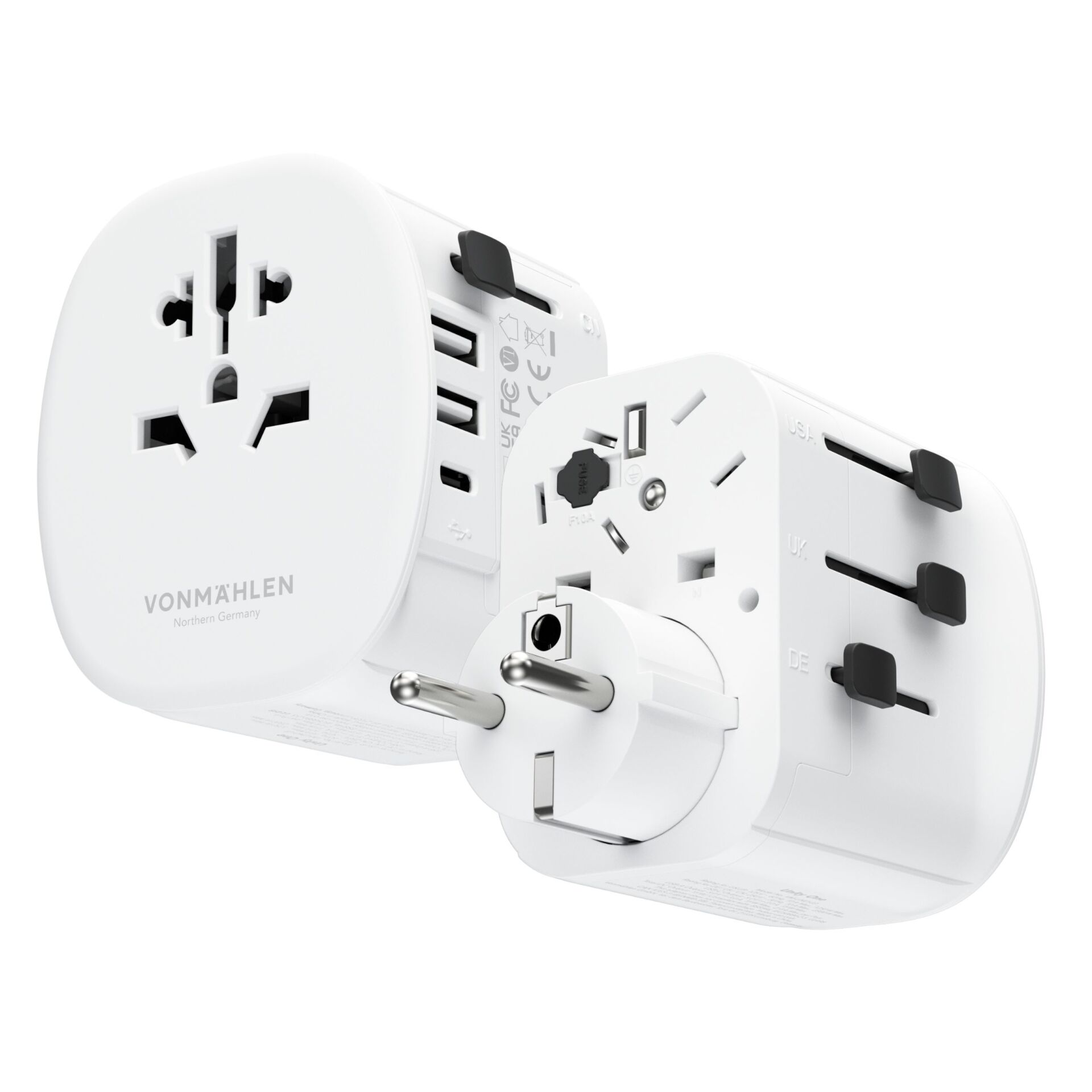 Vonmählen Unity One Reiseadapter, Weiß