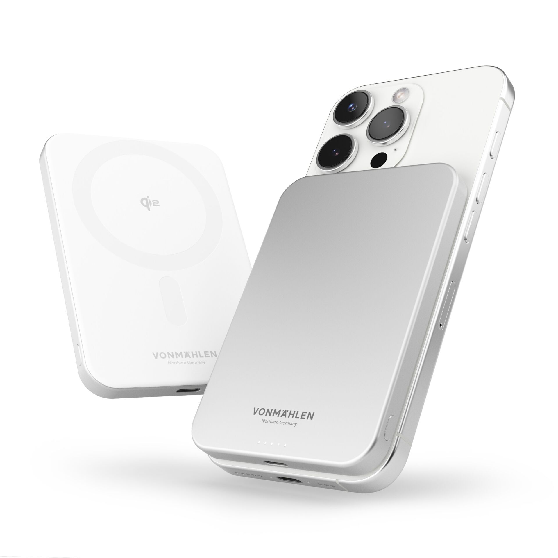 Vonmählen Evergreen magnetische Powerbank, Weiß, MagSafe, 5.000 mAh