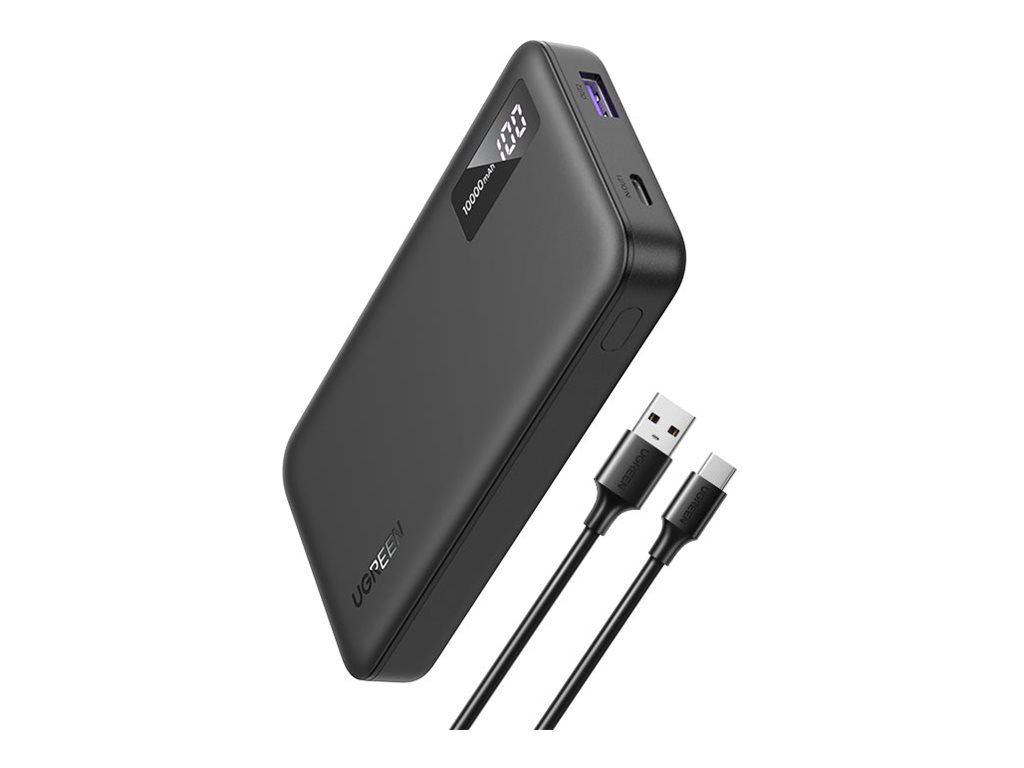 UGREEN PB311 Powerbank mit Display, Schwarz, 20W