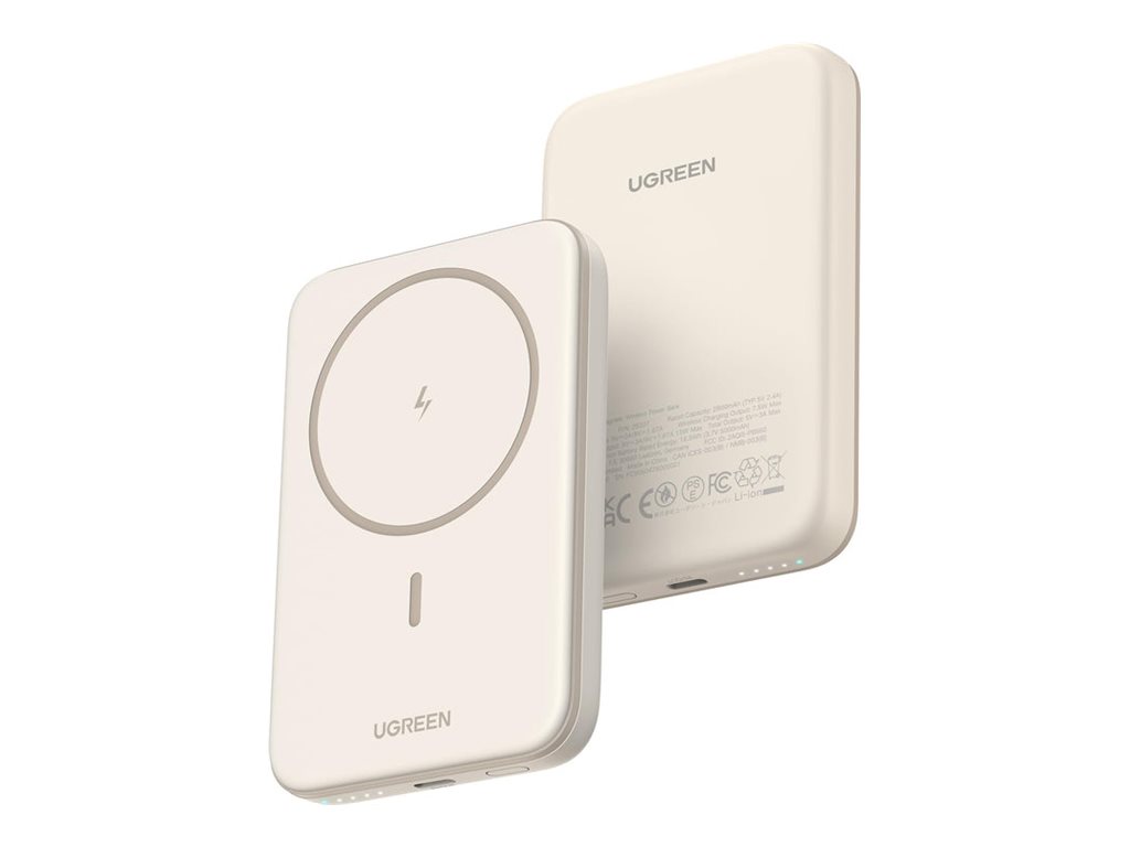 UGREEN PB560 magnetische Powerbank, Beige, 5.000 mAh