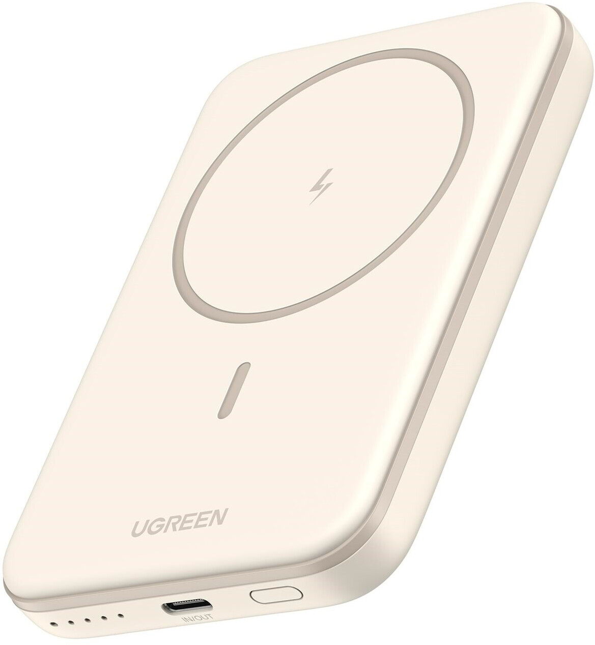 UGREEN PB561 magnetische Powerbank, Beige, 10.000 mAh
