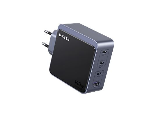 UGREEN 140W Nexode GaN USB-C und USB-A Power Adapter, Schwarz
