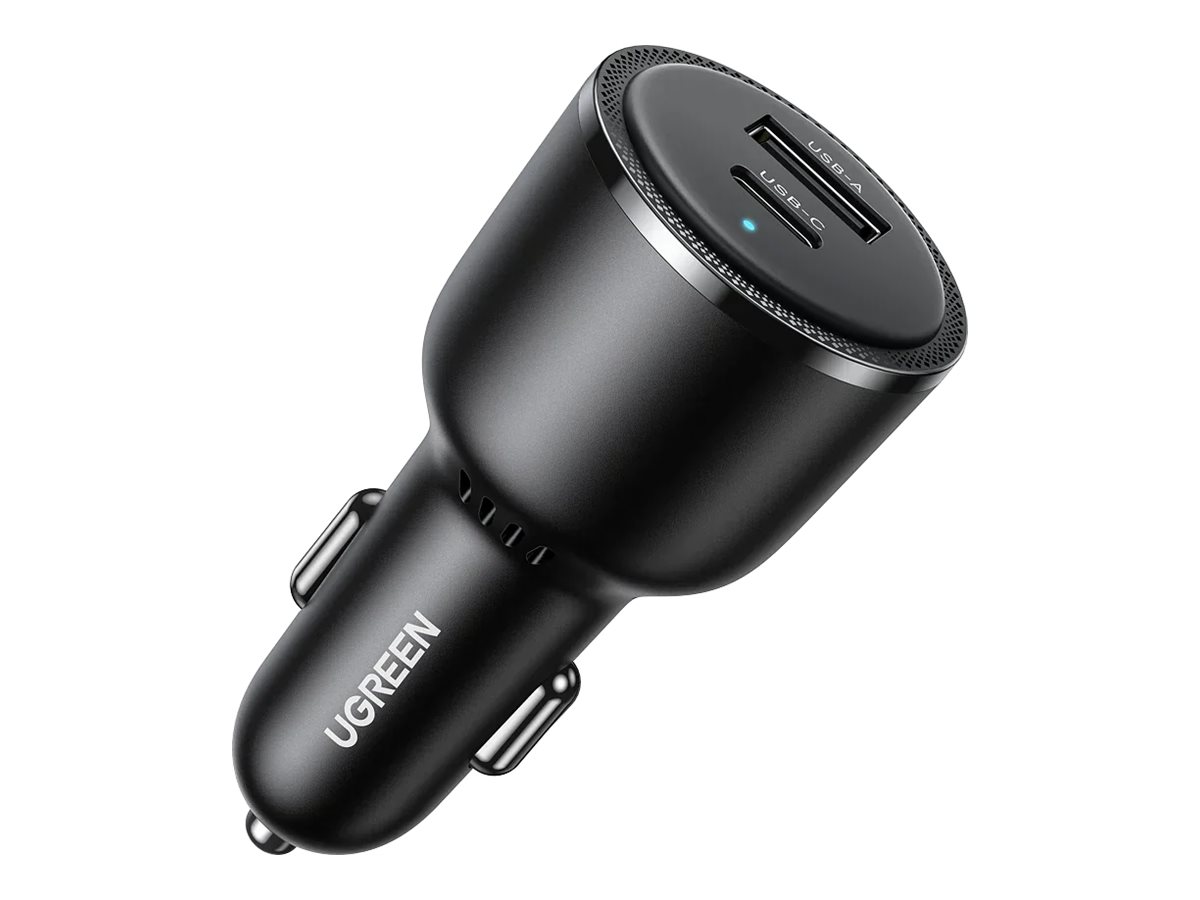UGREEN 63W USB-C und USB-A KFZ Ladegerät, Schwarz