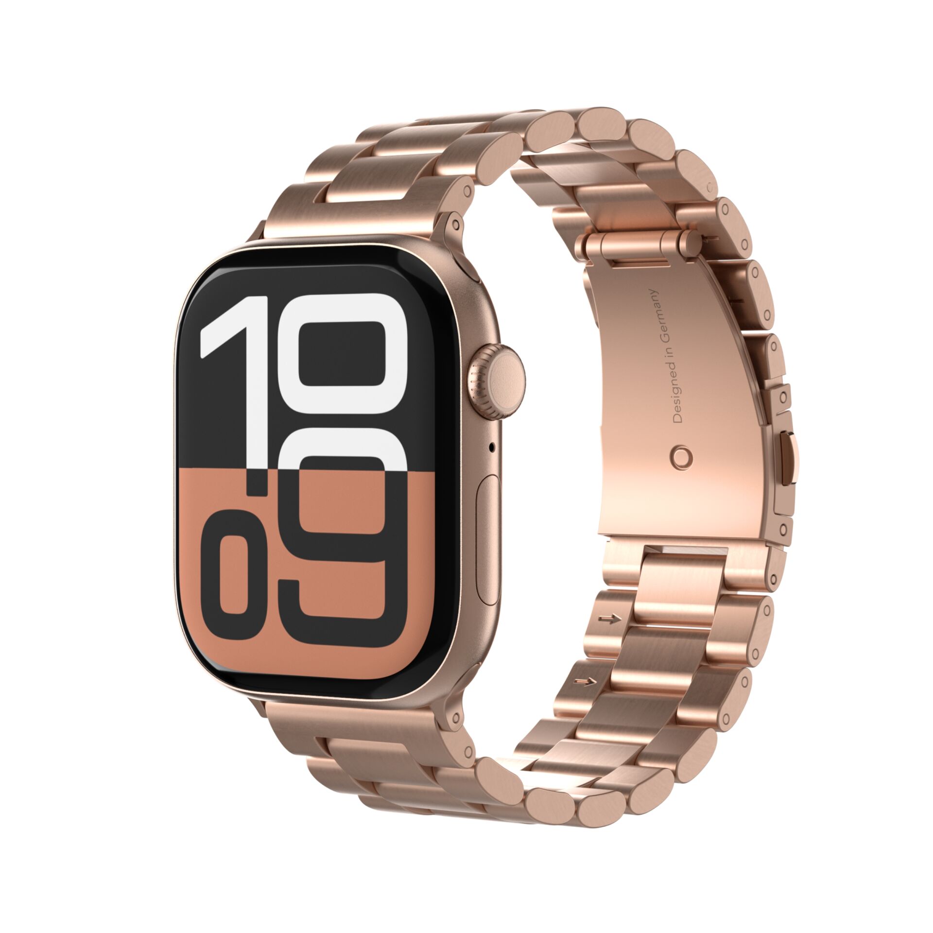 Vonmählen Link Bracalet 2 für Apple Watch 42 (Series 1/2/3)/44/45/46/49mm, Roségold, Edelstahl