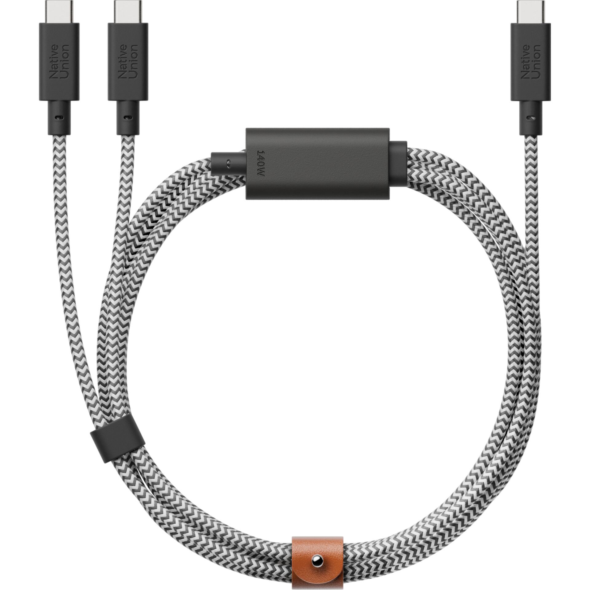 Native Union Belt USB-C auf USB-C Kabel, Zebra, 2m, 140W