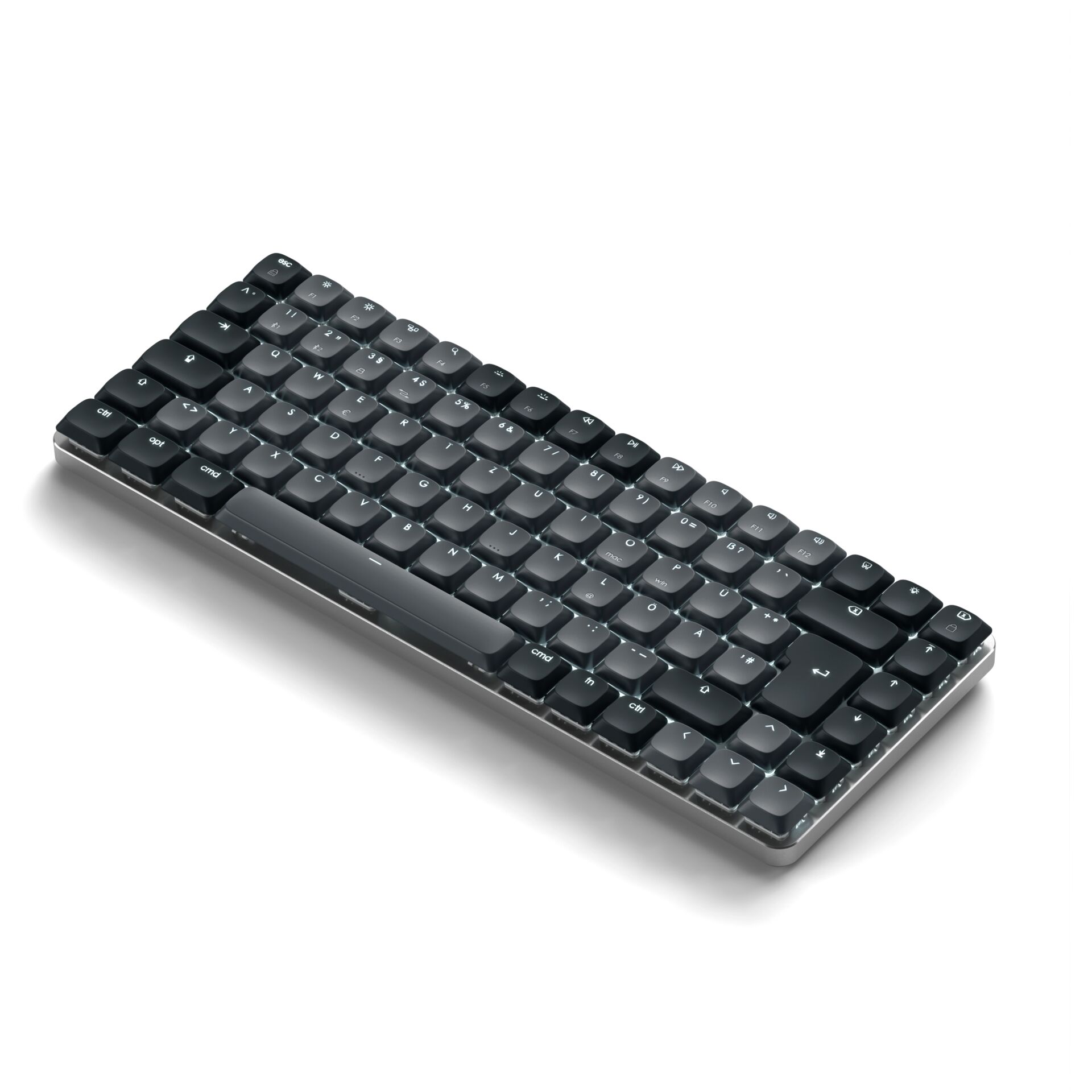 Satechi SM1 Slim Mechanical Backlit Tastatur, Dunkel, Bluetooth, Deutsch