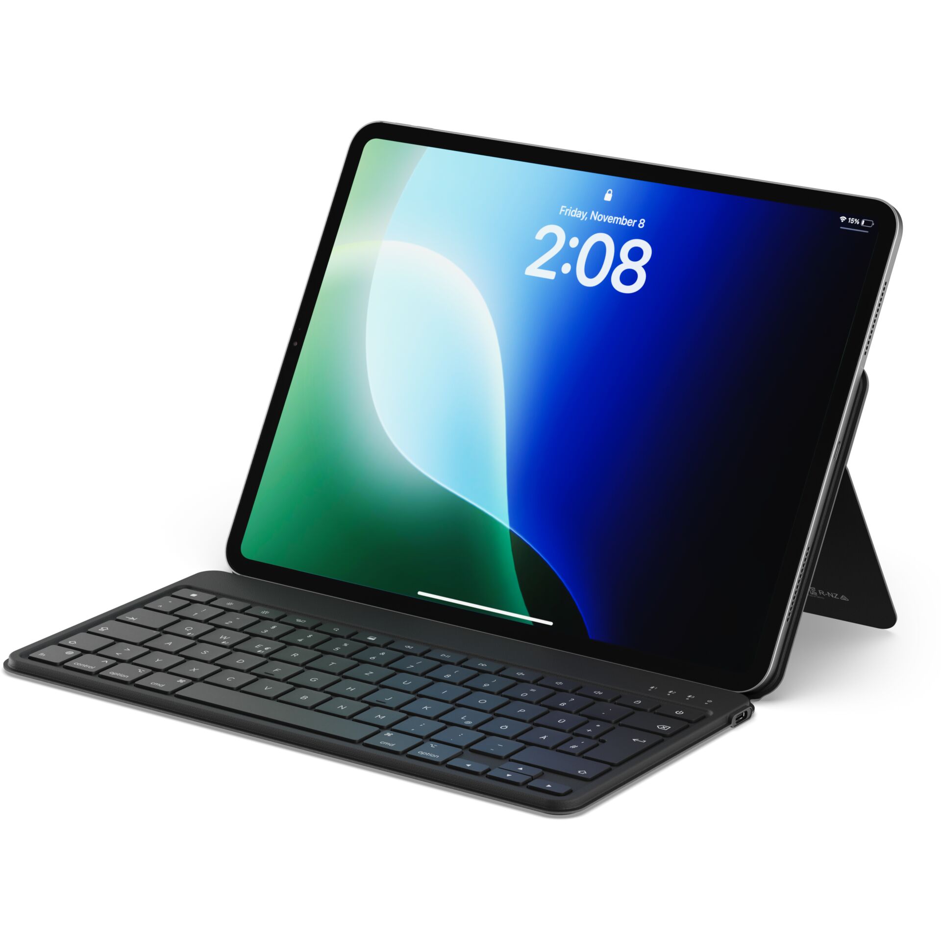 Satechi OntheGo Tastatur mit Stand für iPad, Schwarz, Bluetooth, Deutsch
