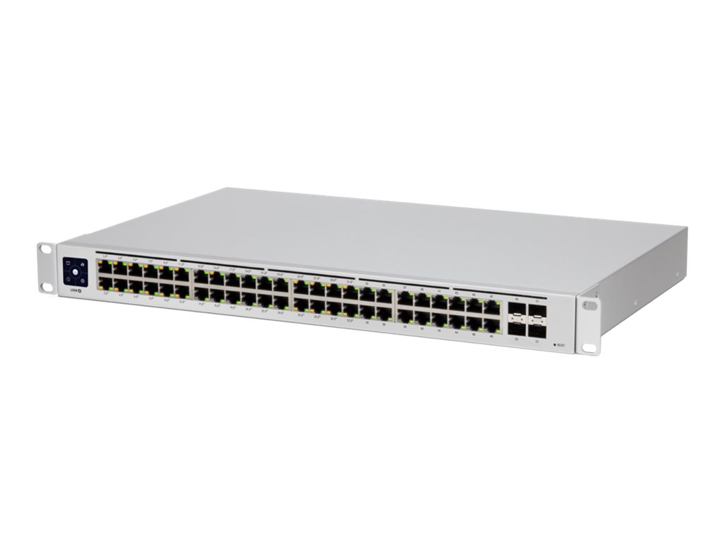UbiQuiti UniFi USW-48-POE Switch, 4x Gigabit SFP, verwaltet, Rack montierbar, PoE++ (195W), Grau, Grau