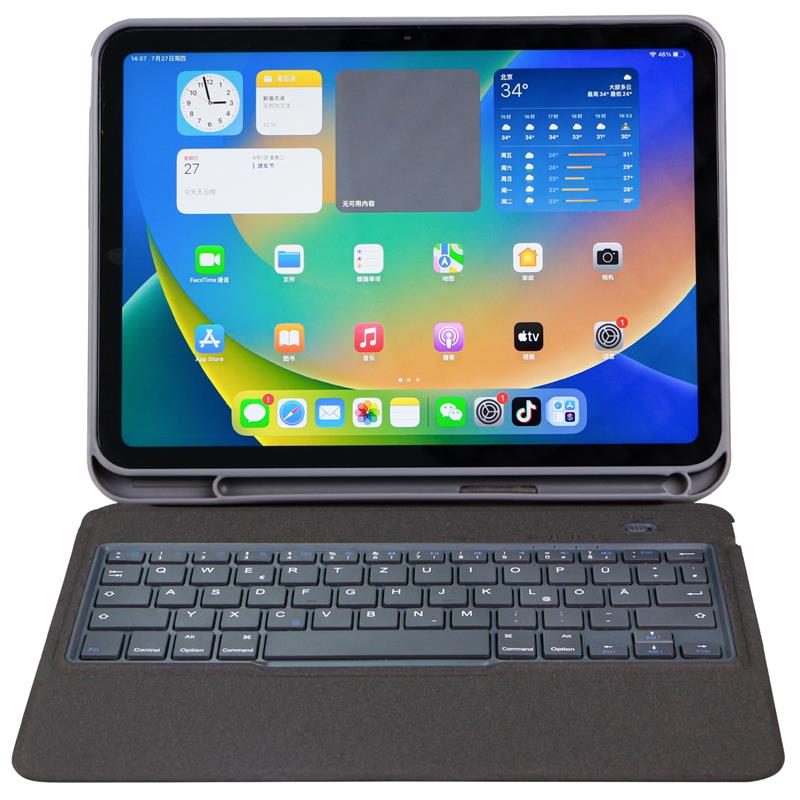 Slim Keyboard 2 10.9" (10. Gen.), Grau, iPad 10,9", Bluetooth, Deutsch