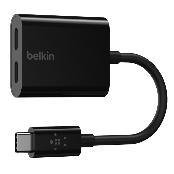Belkin USB-C Audio und Ladeadapter, Schwarz