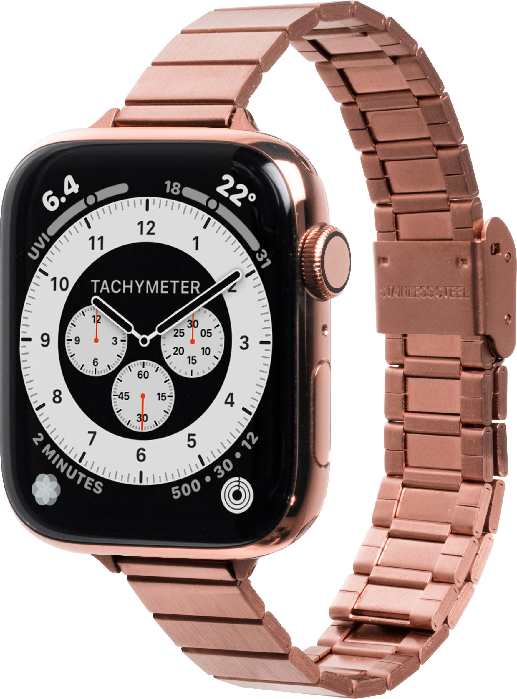 LAUT Links Petite Gliederarmband aus Edelstahl, Roségold, 40mm, 41mm, 38mm, 42mm (Series 10/11/12)