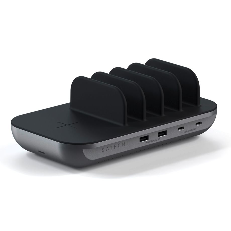 Satechi Multi-Device Lade Dock (4 in 1), Schwarz/Grau