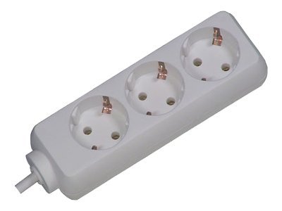 Bachmann SELLY, Steckdosenleiste, 3m, Ausgangsanschlüsse: 3, Weiß, Weiß, 3 in 1