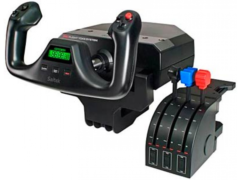 Logitech Flight Yoke System, Schwarz, USB