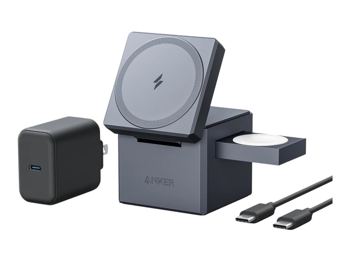 Anker 3-in-1 Ladewürfel für Apple Geräte, Grau, 15W