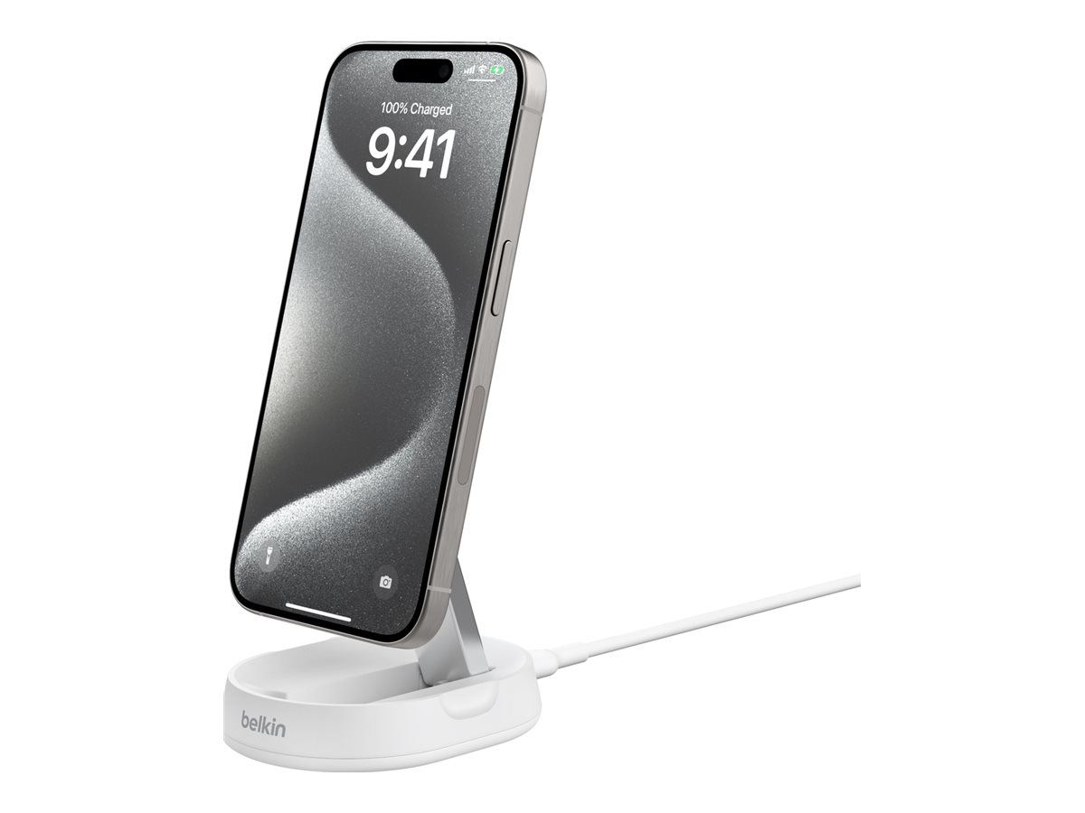 Belkin Wireless Station mit Qi2, Weiß, 15W