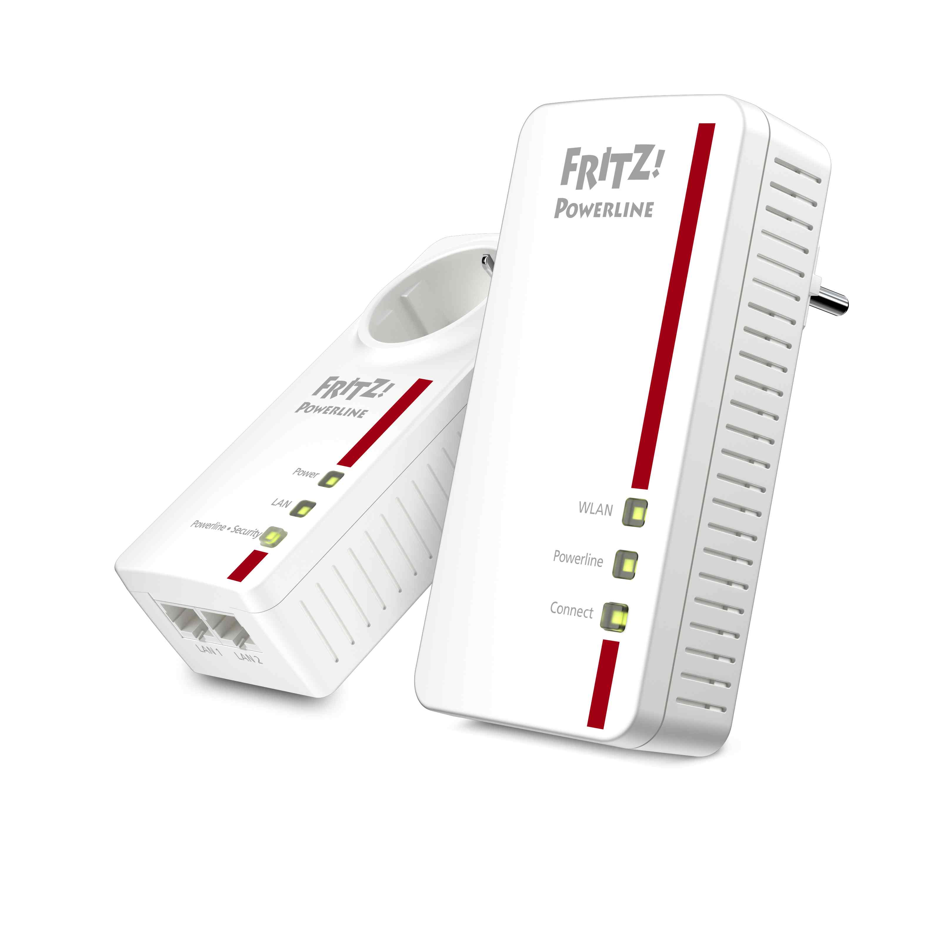 AVM FRITZ!Powerline 1260E Bridge und HomePlug Set, Weiß/Rot, 2-Port