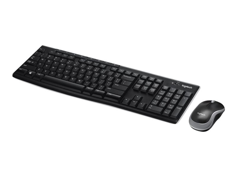 Logitech Wireless Combo MK270, Schwarz, Kabellos via USB-Empfänger, Schweiz