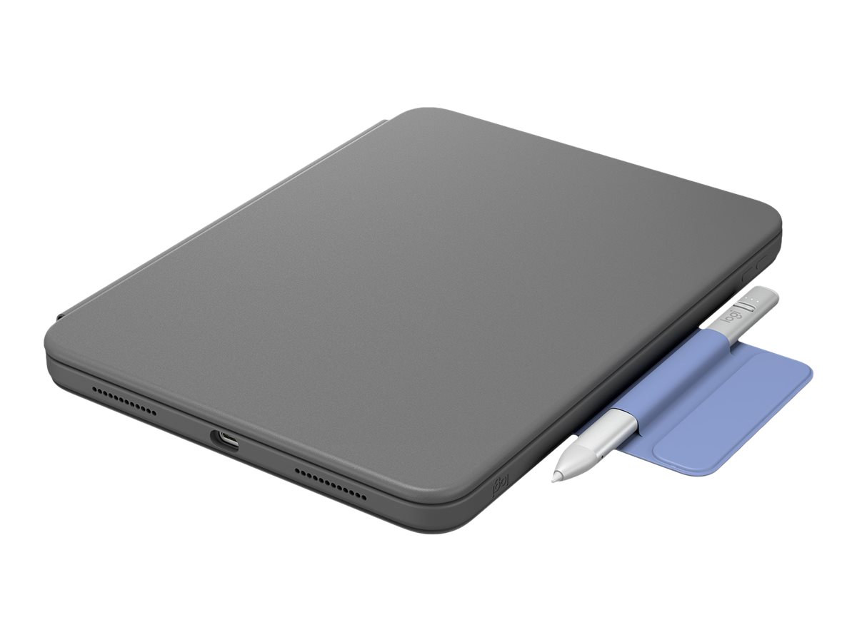 Logitech Rugged Folio Tastatur für iPad 10,2", Grafit, Smart Connector, Schweiz