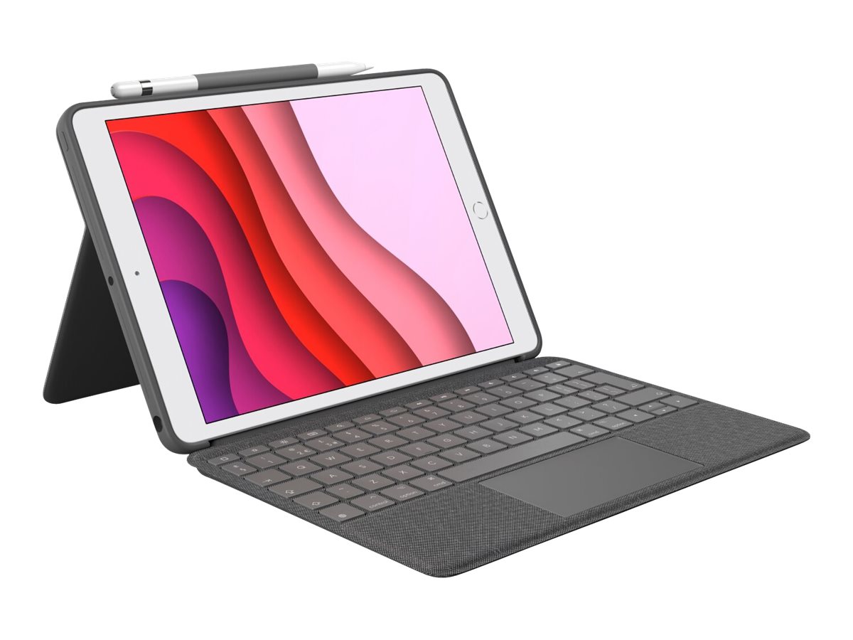 Logitech Combo Touch für iPad 10.9" (10. Gen.) / iPad 11" (A16), Grau, Smart Connector, Schweiz