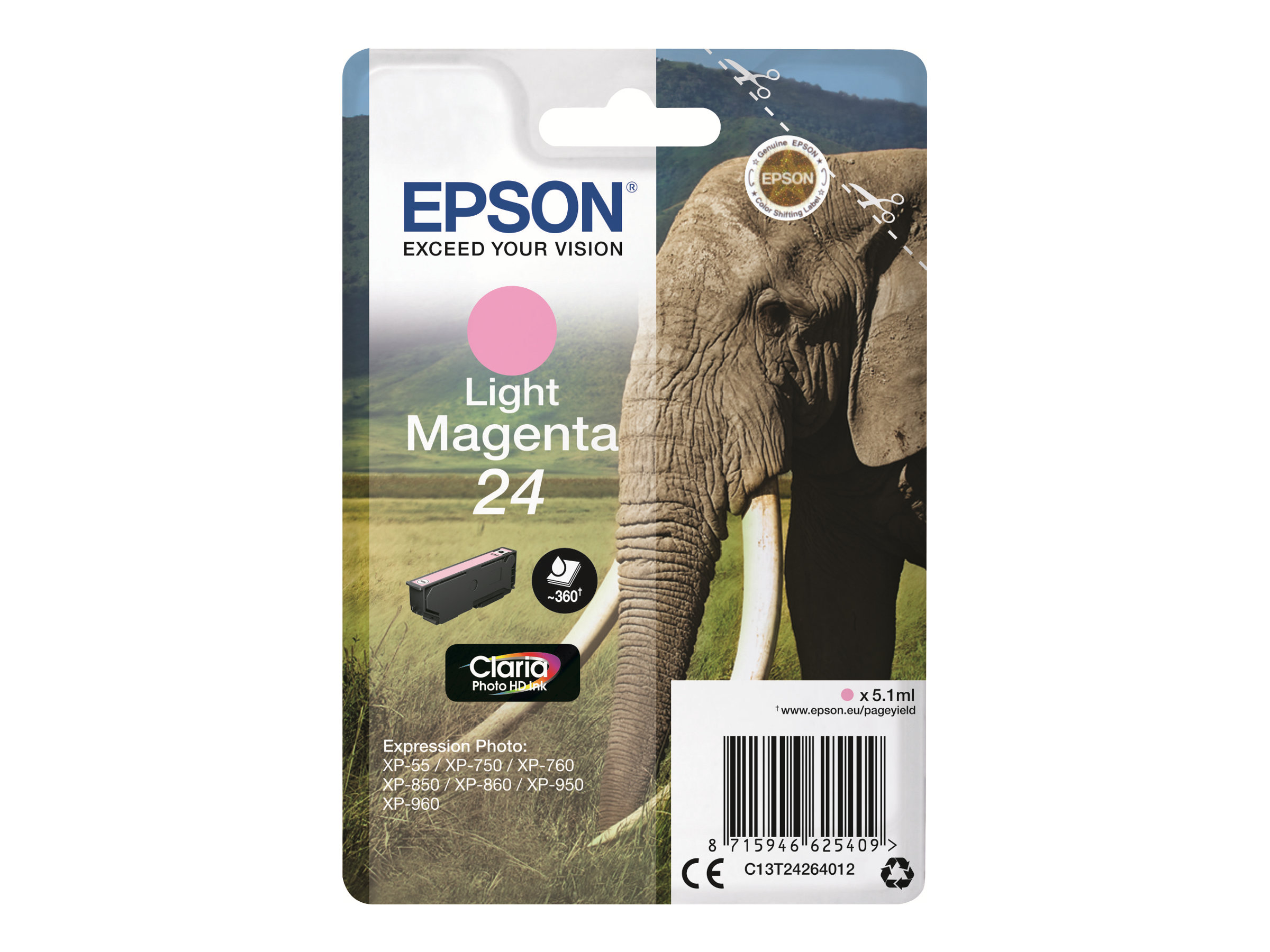Epson 24 Claria Tintenpatrone, Hellmagenta