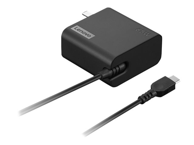 Lenovo 65W USB-C Netzteil, Schwarz, Schwarz, USB-C, 65W