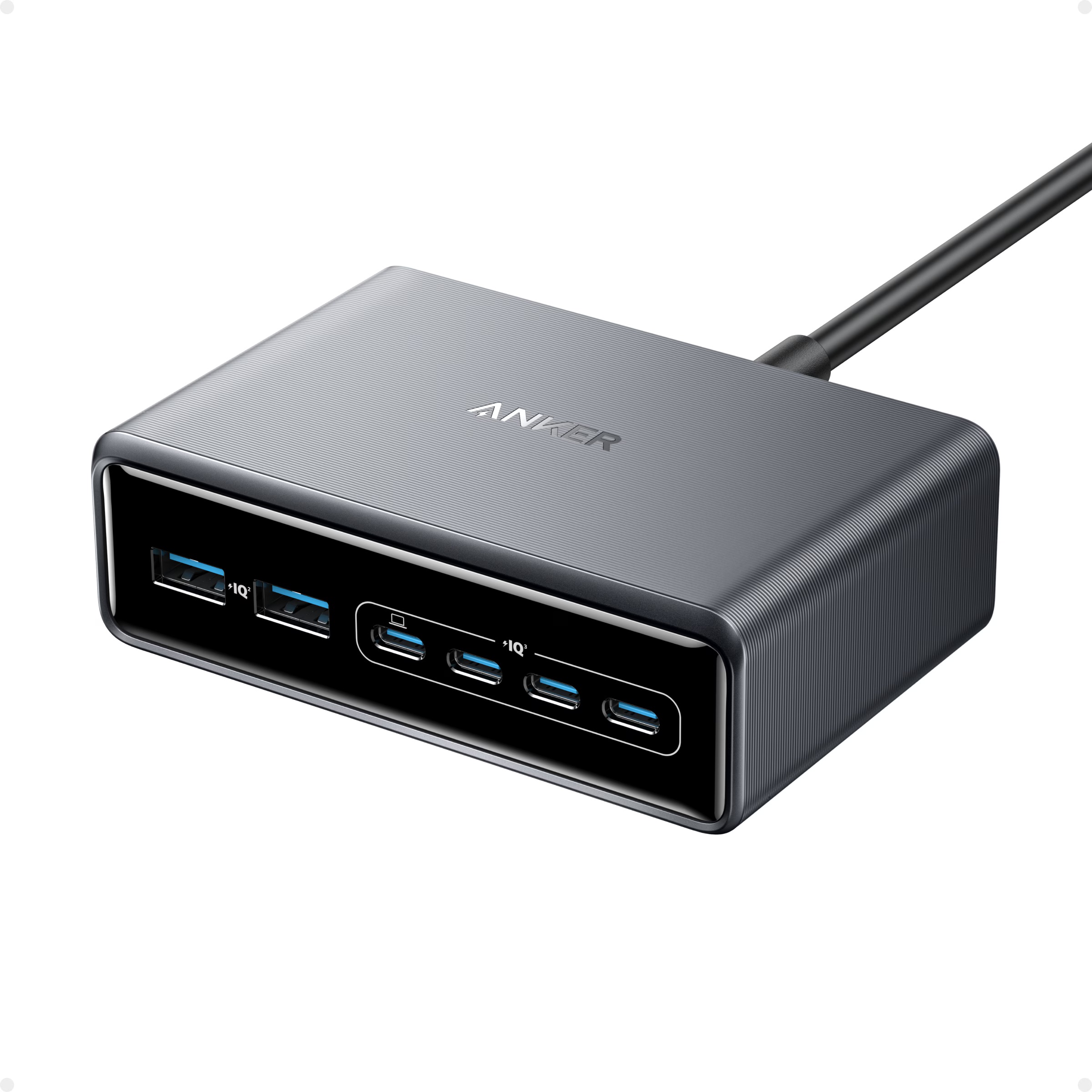 Anker Prime 6-Port Ladegerät (GaN), Schwarz, USB-C + USB-A, 200W