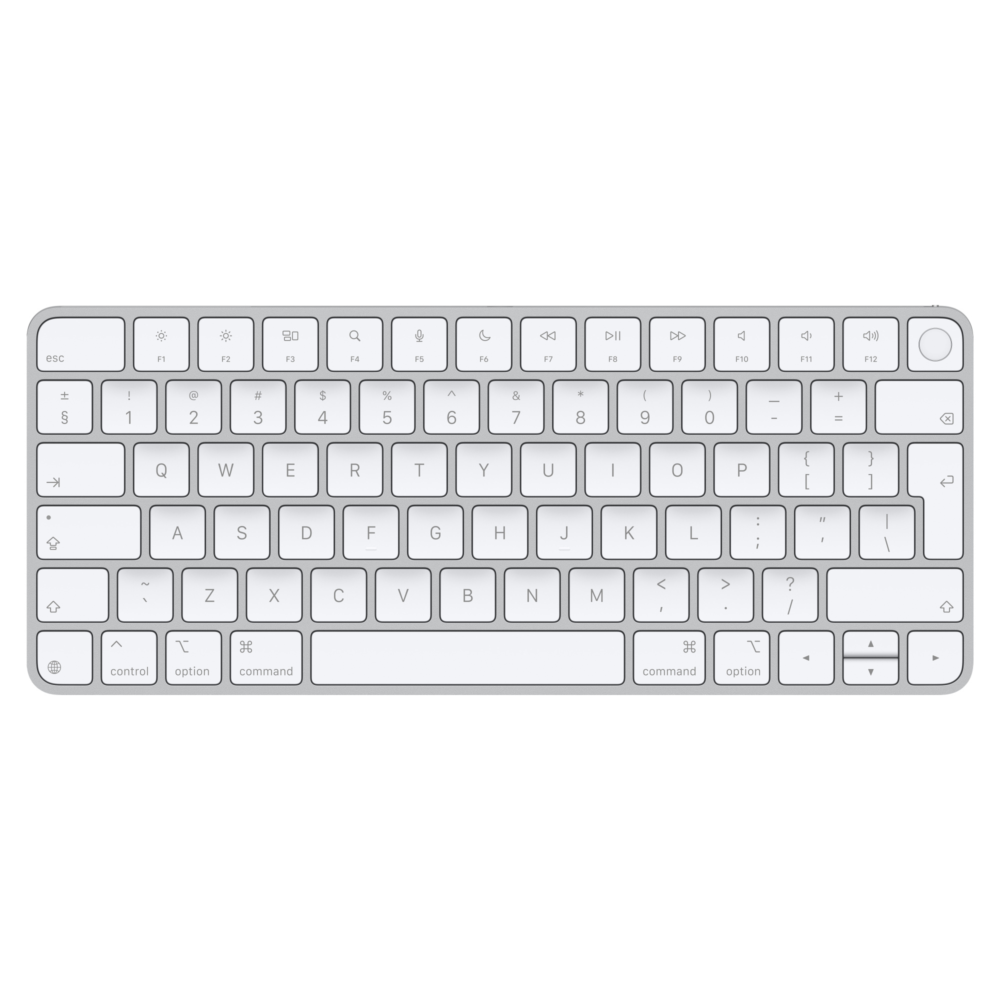 Apple Magic Keyboard mit Touch ID (USB-C), Silber, Bluetooth, Englisch International