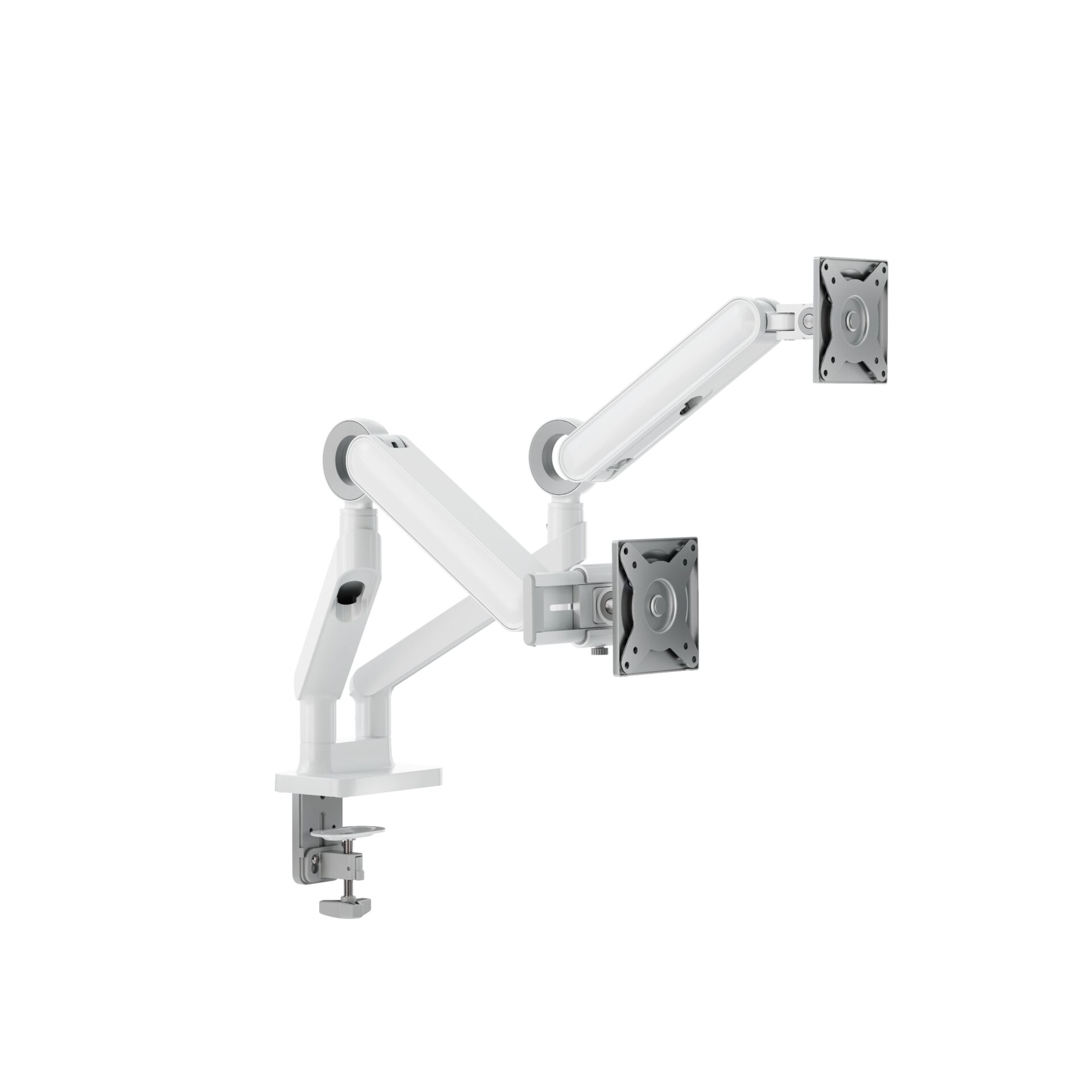 Alogic Glide Dual flexibler Monitor Arm, Weiß, 17"-35"
