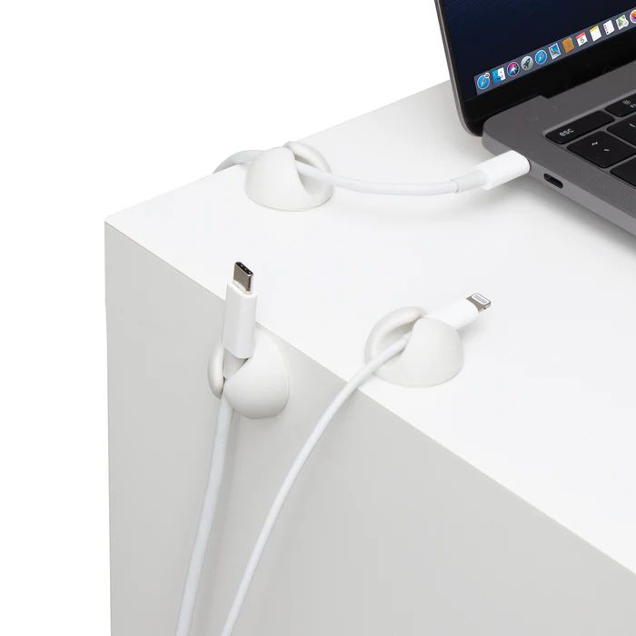 bluelounge CableDrop Mini Kabelclips, Weiß, 9er-Pack
