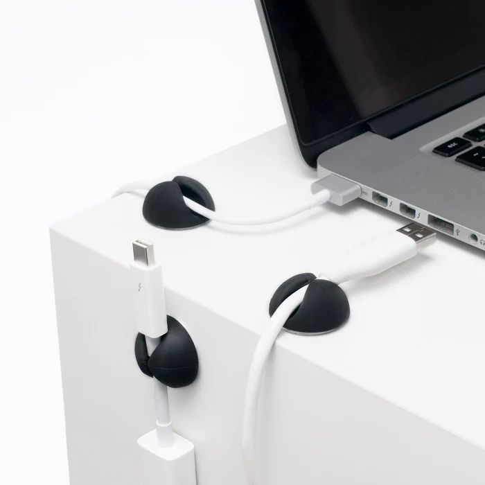bluelounge CableDrop Mini Kabelclips, Schwarz, 9er-Pack