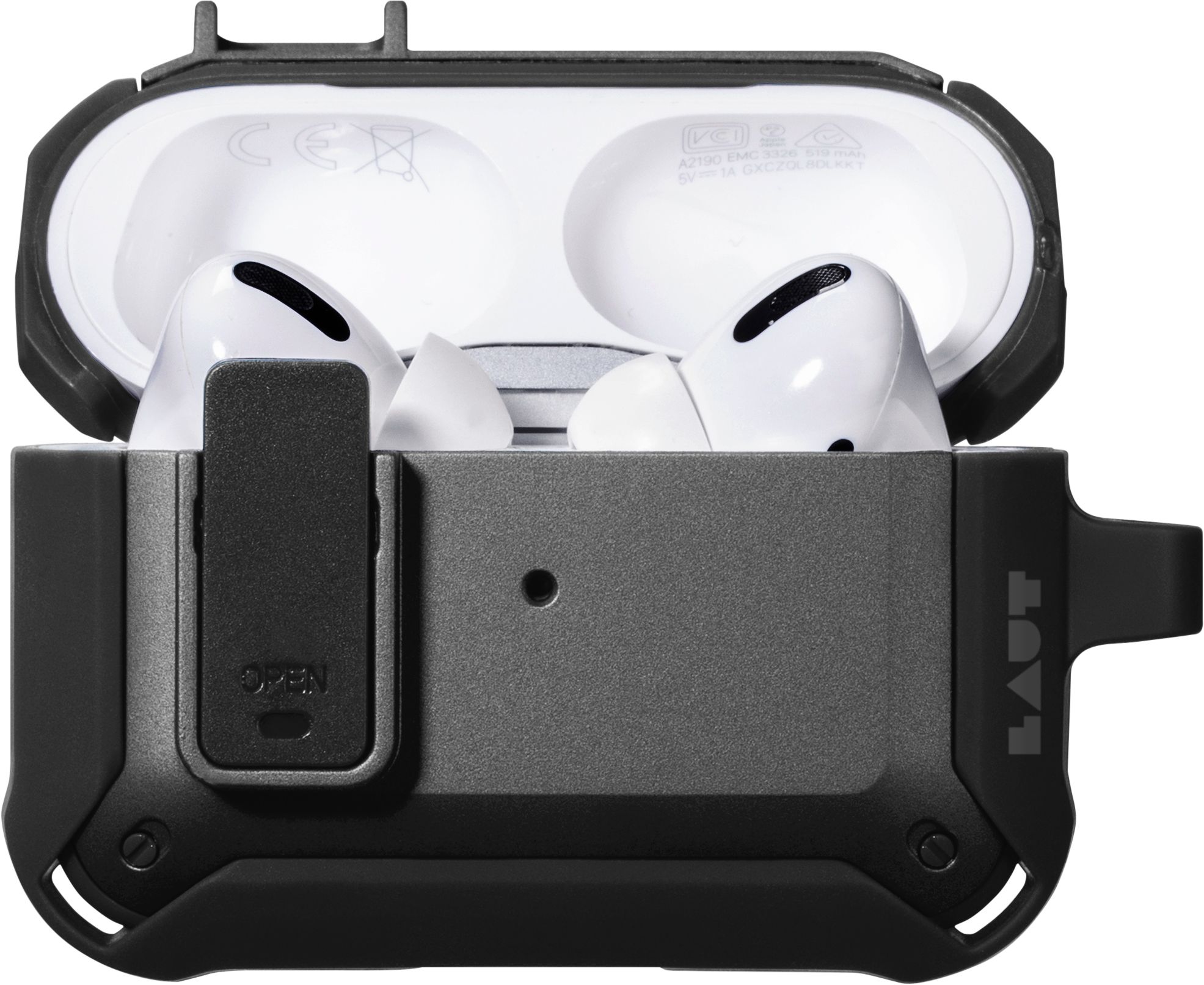 LAUT Zentry Case für AirPods Pro (1./2. Gen), Schwarz