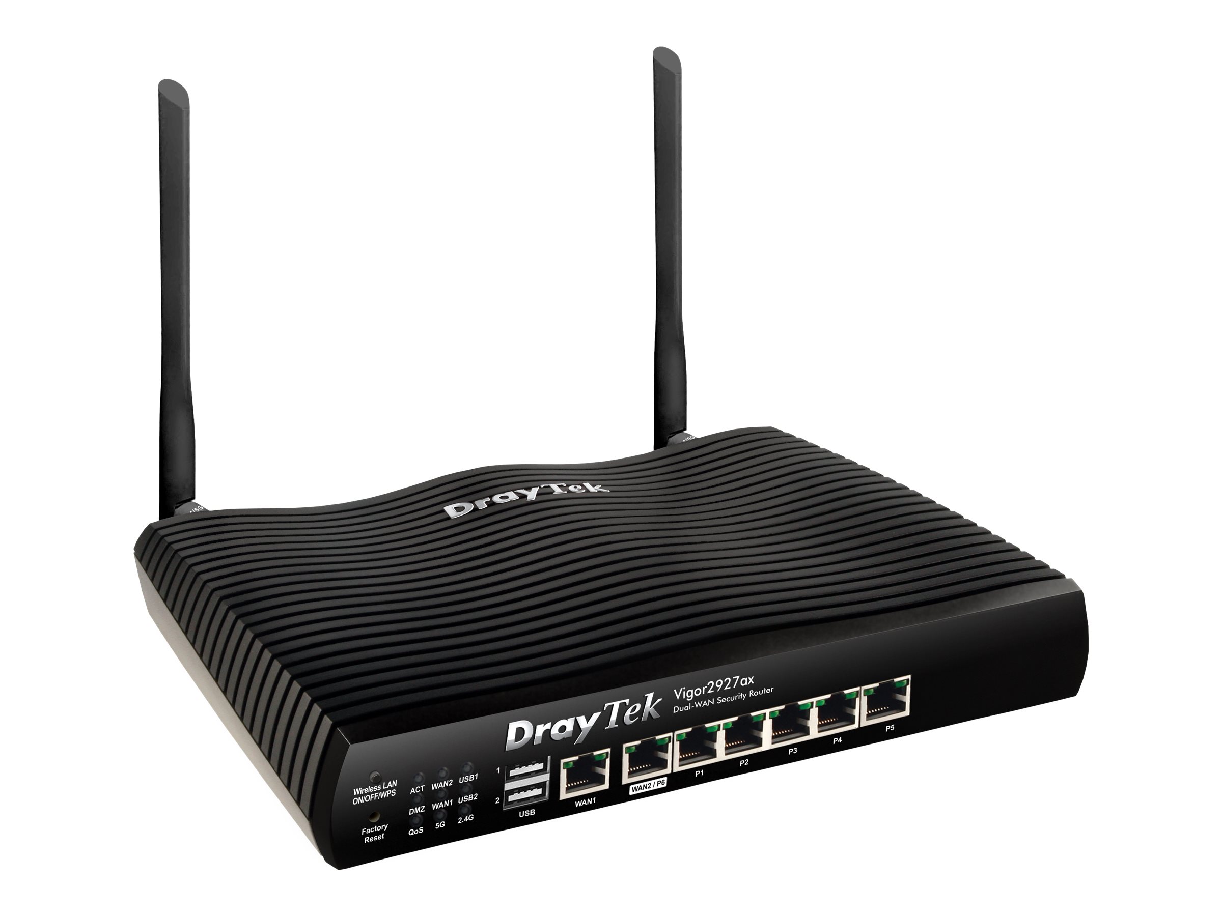DrayTek Vigor 2927ax Wireless Router Switch mit 6 Ports, Schwarz