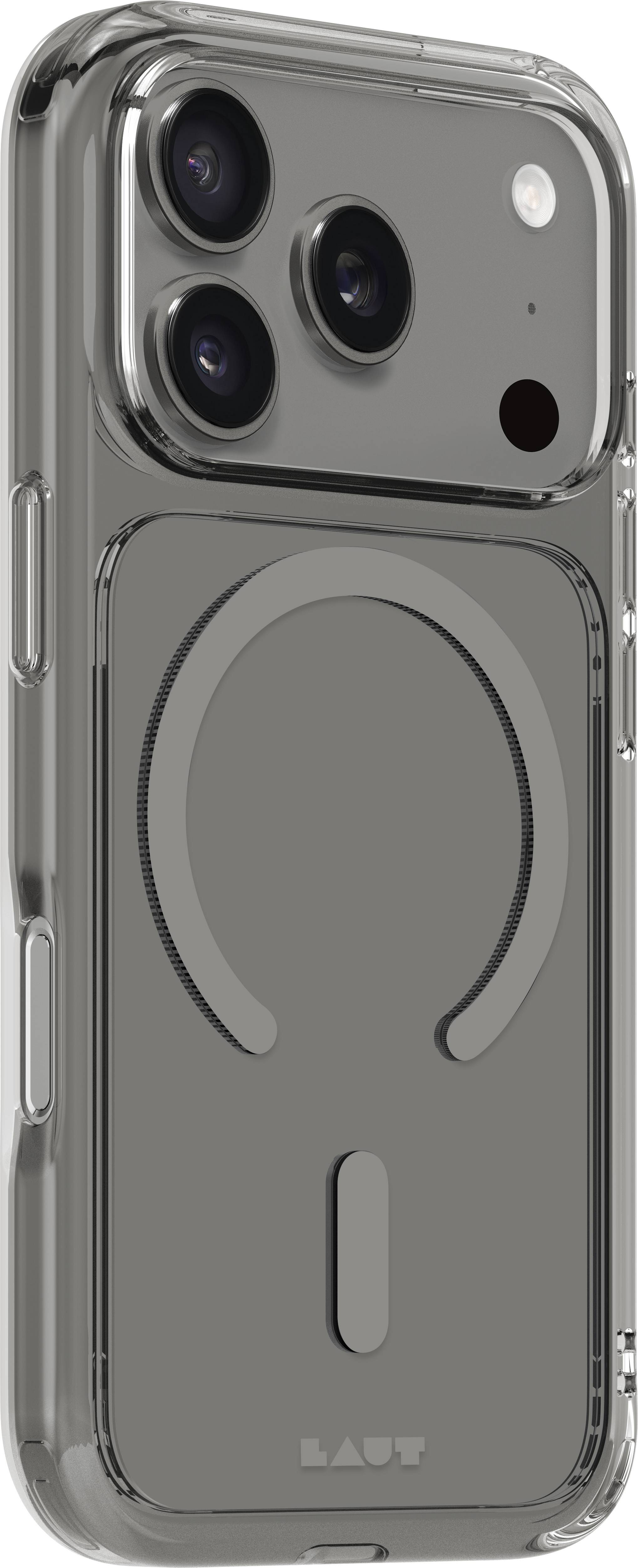 LAUT Crystal Fluro Case für iPhone 17 Pro Max, Clear Grey