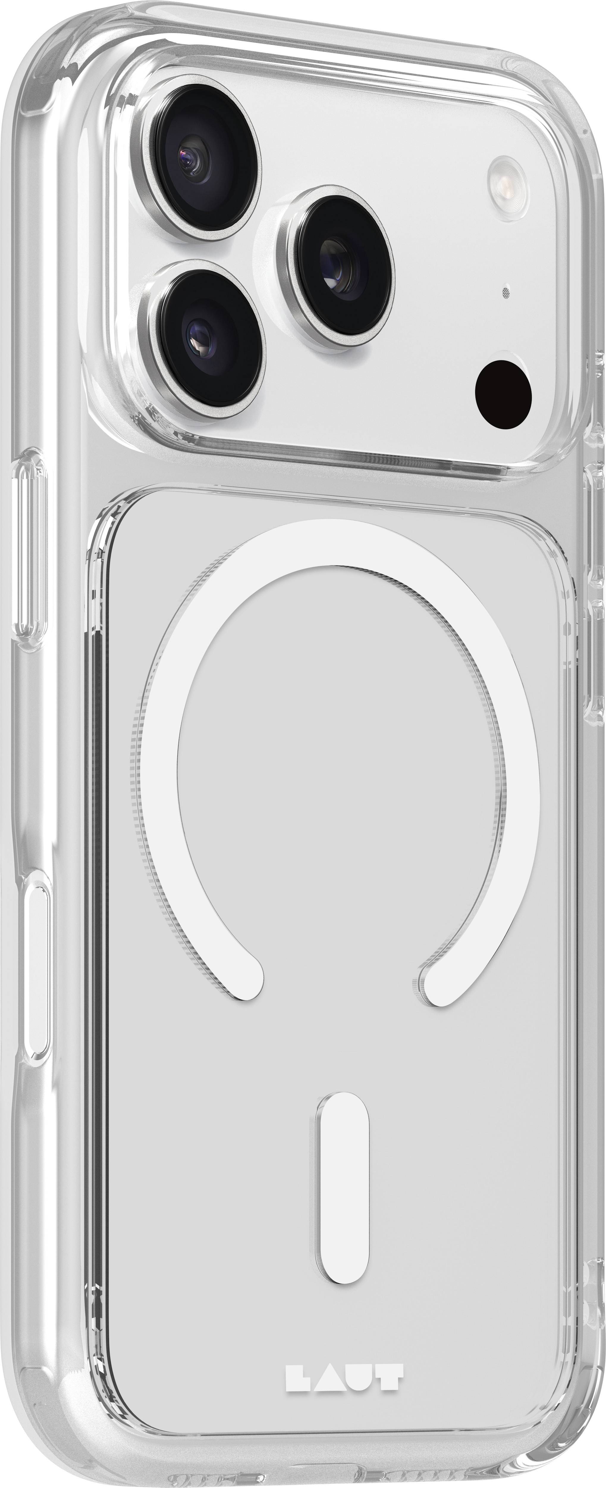 LAUT Crystal Fluro Case für iPhone 17 Pro, Clear Light Grey